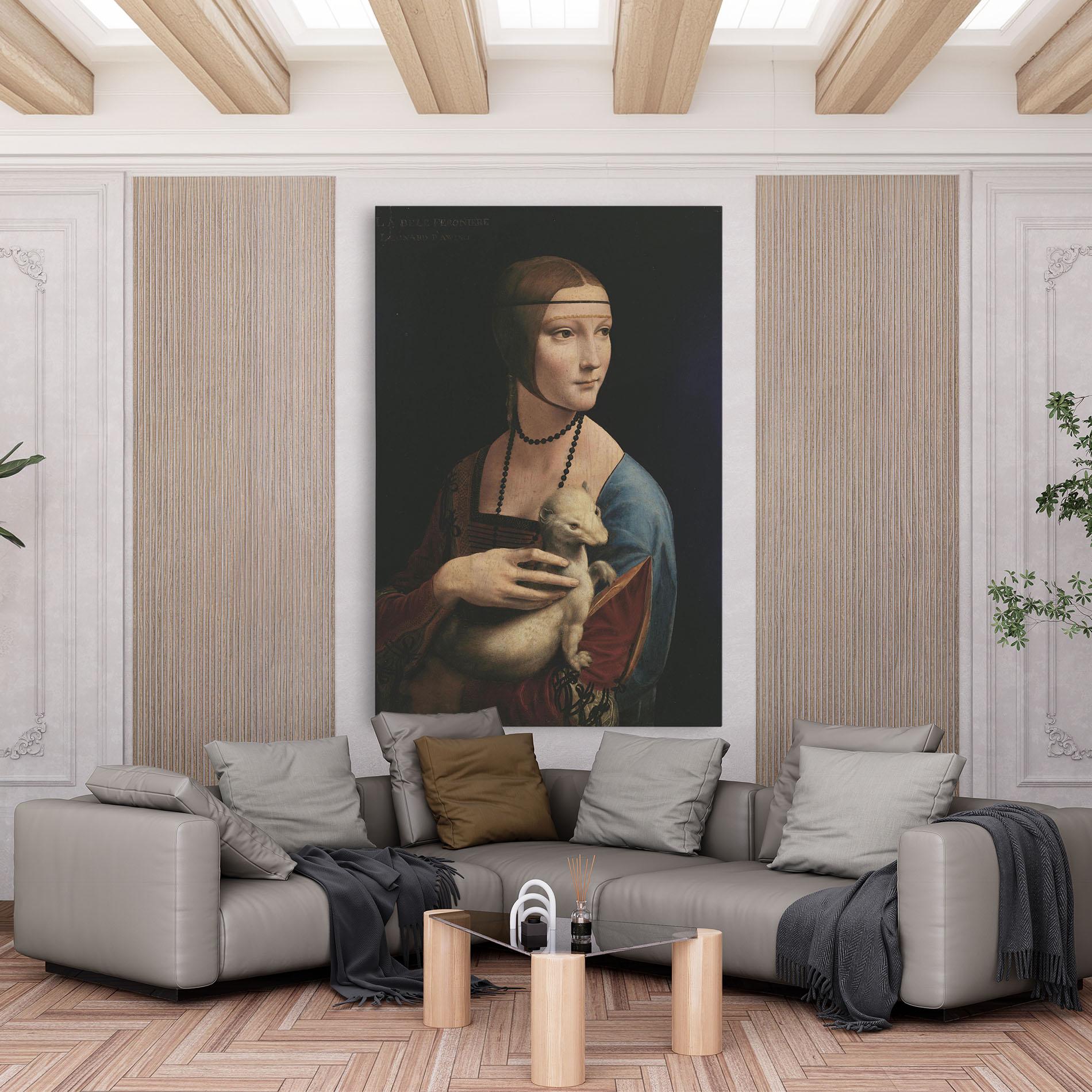 Obraz na Płótnie Lady With An Ermine Leonardo Da Vinci mockup 6