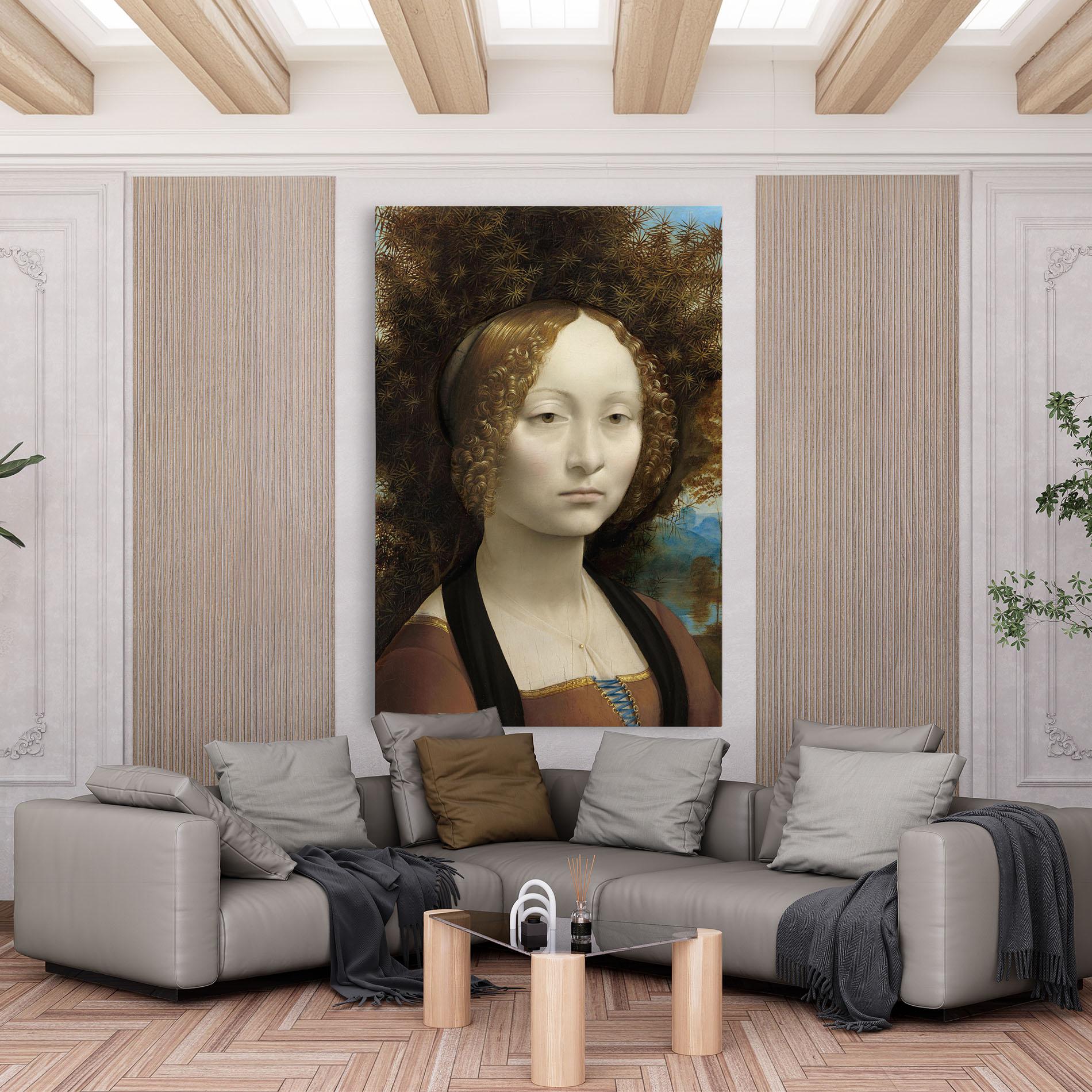 Obraz na Płótnie Leonardo Da Vinci Ginevra De Benci mockup 6