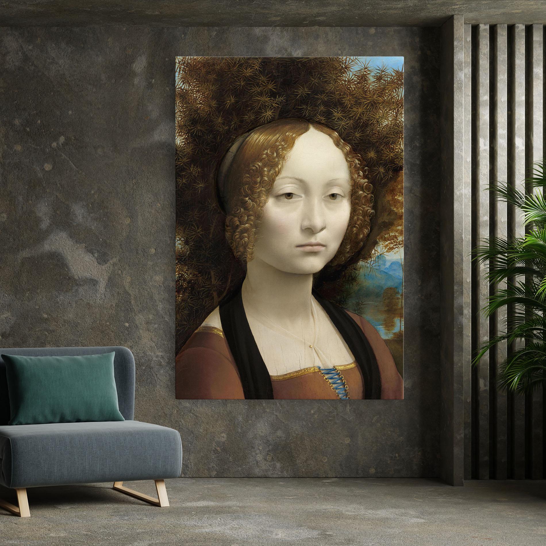 Obraz na Płótnie Leonardo Da Vinci Ginevra De Benci mockup 7