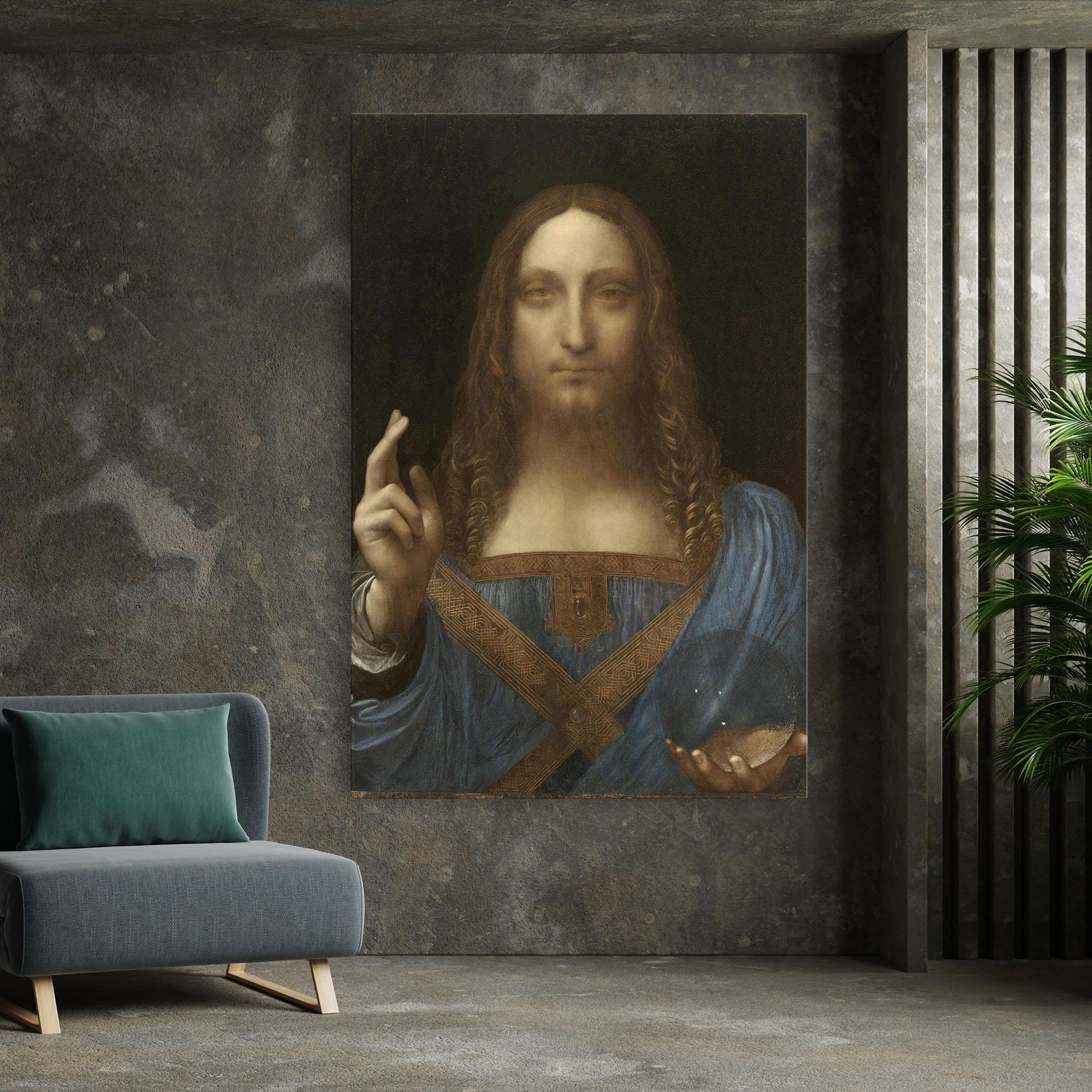 Obraz na Płótnie Leonardo Da Vinci Salvator Mundi mockup 7