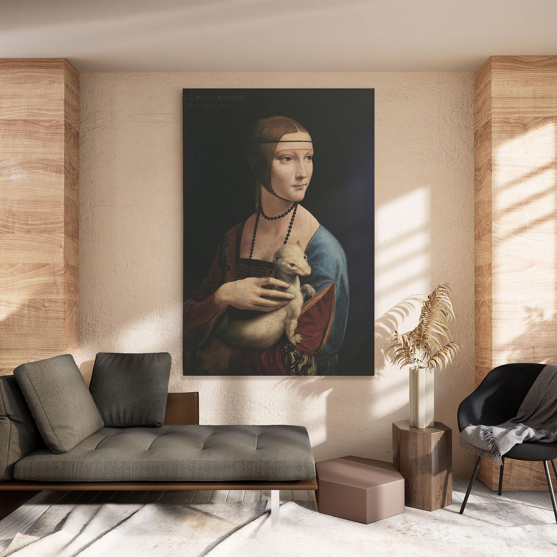 Obraz na Płótnie Lady With An Ermine Leonardo Da Vinci mockup 8