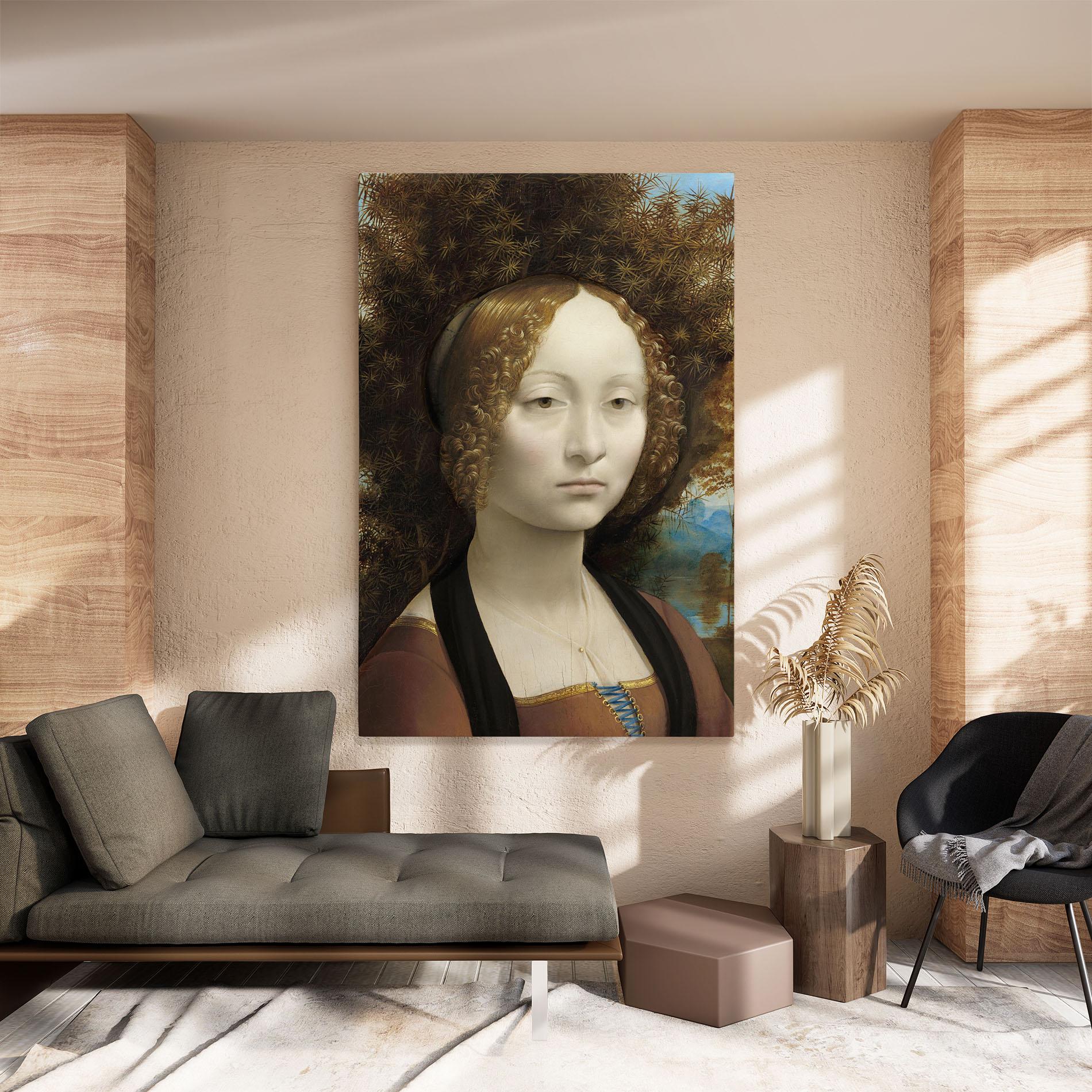 Obraz na Płótnie Leonardo Da Vinci Ginevra De Benci mockup 8