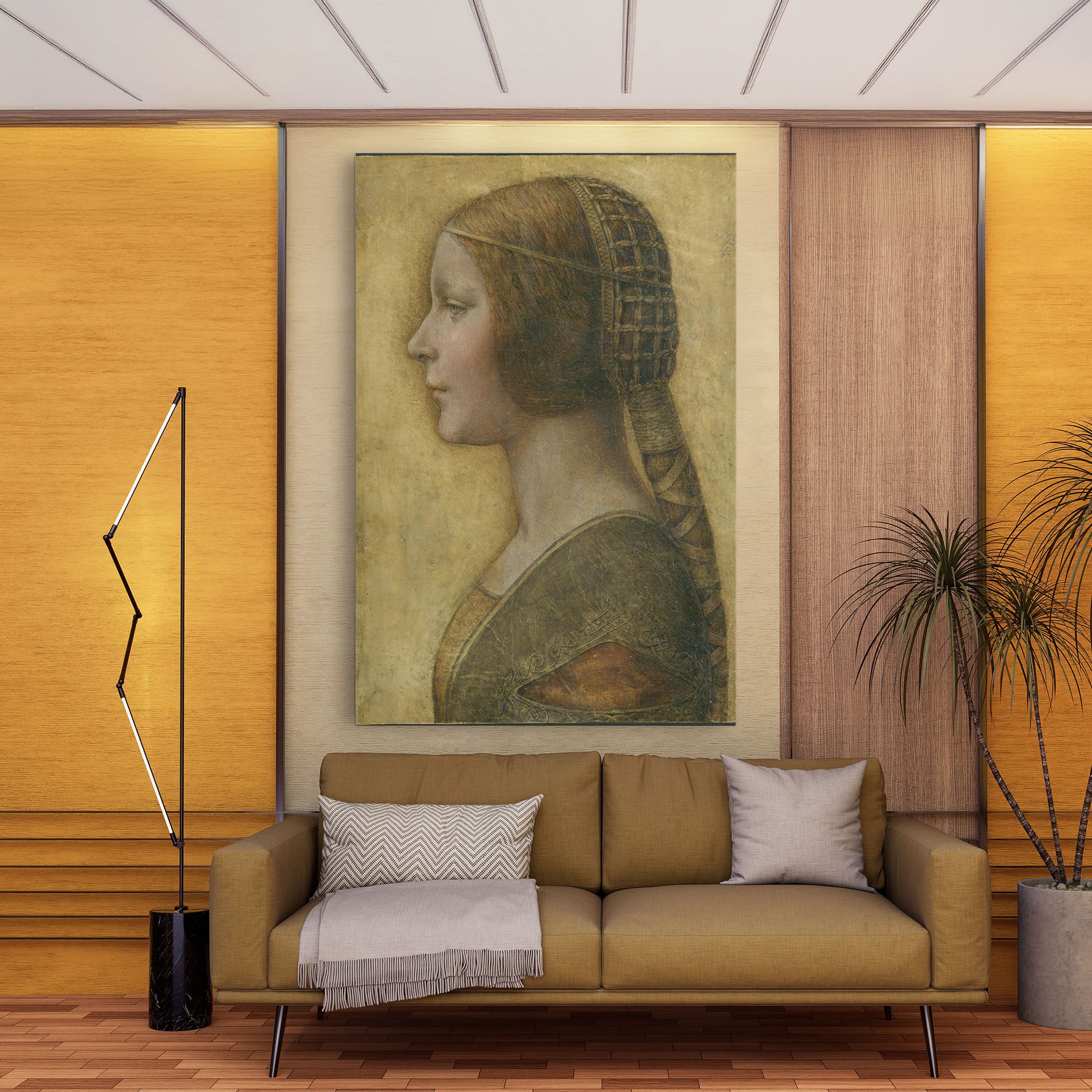 Profile Of A Young Fiancee Da Vinci mockup 9