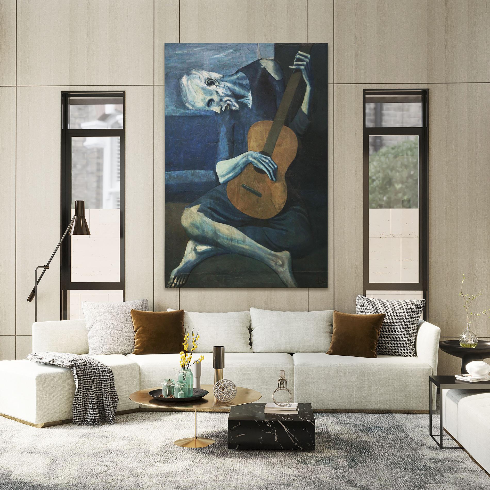 Obraz na Płótnie Old Guitarist mockup 2