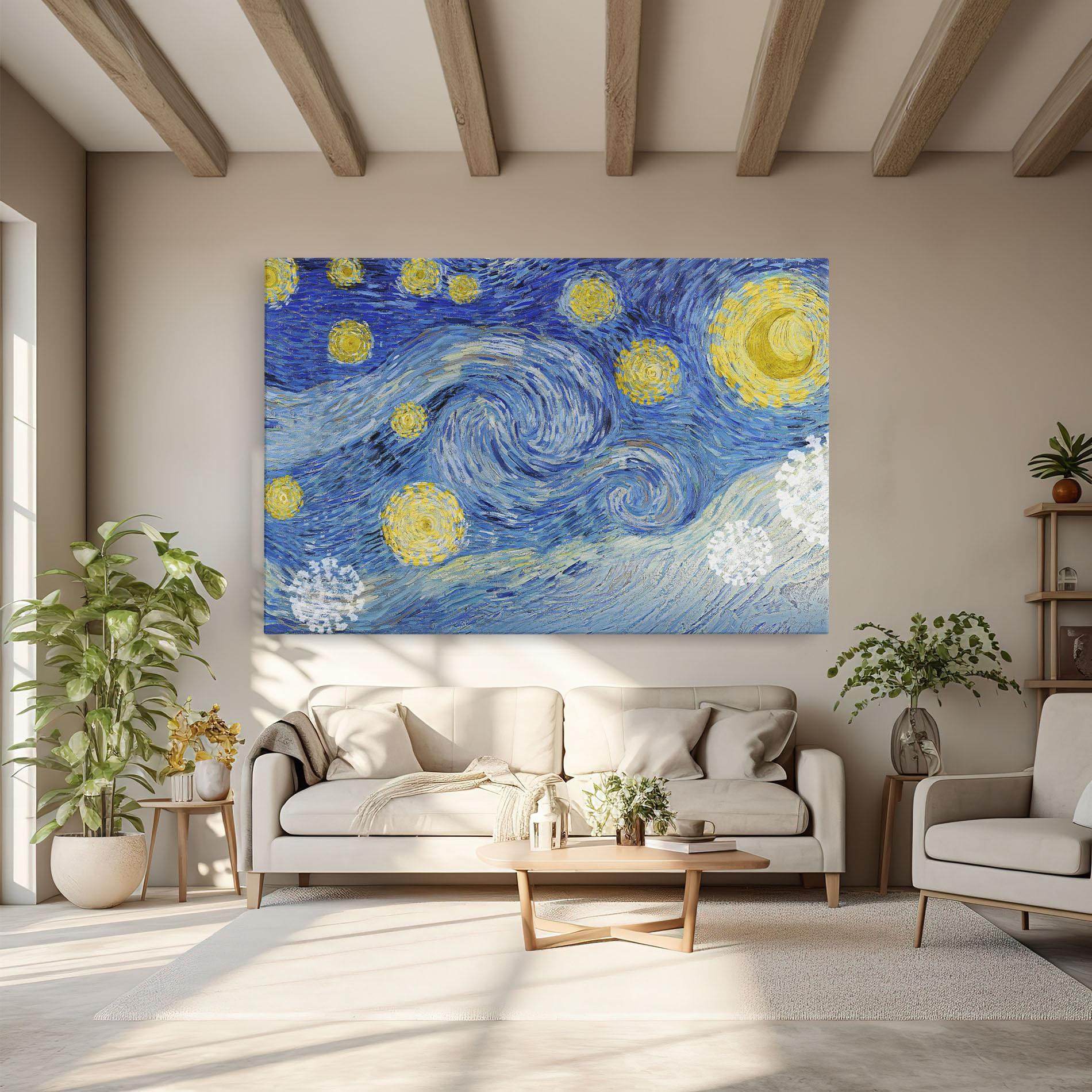 Obraz na Płótnie Van Gogh Starry Night mockup 6