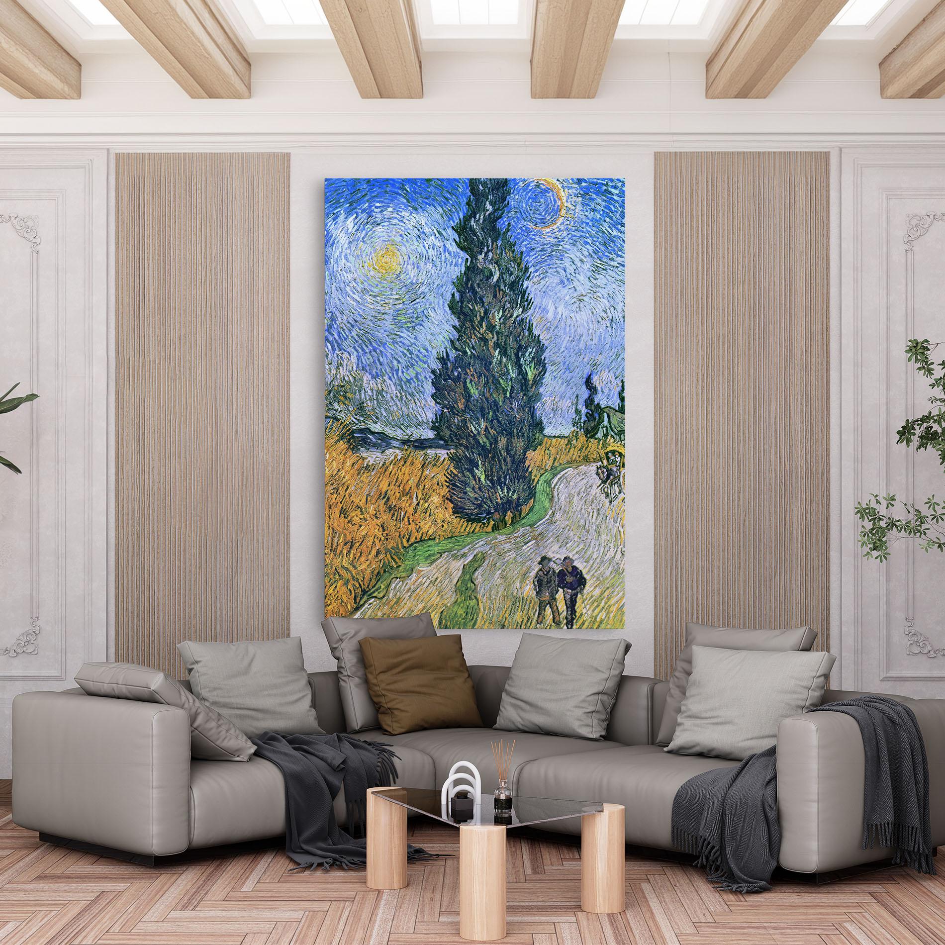 Obraz na Płótnie Road With Cypress mockup 6