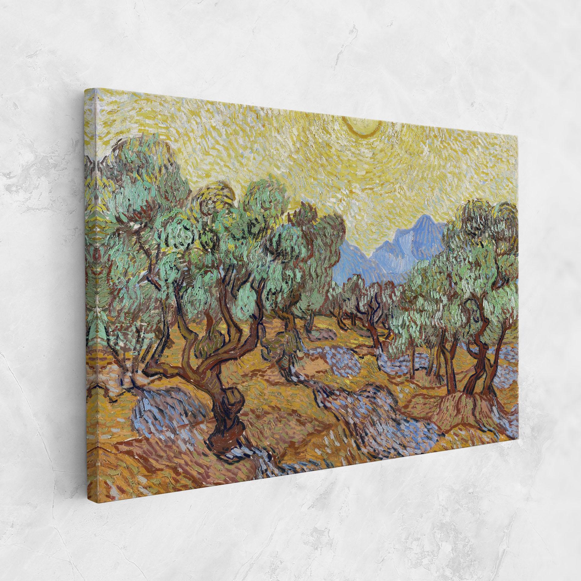 Obraz na Płótnie Gogh Olive Trees mockup 1