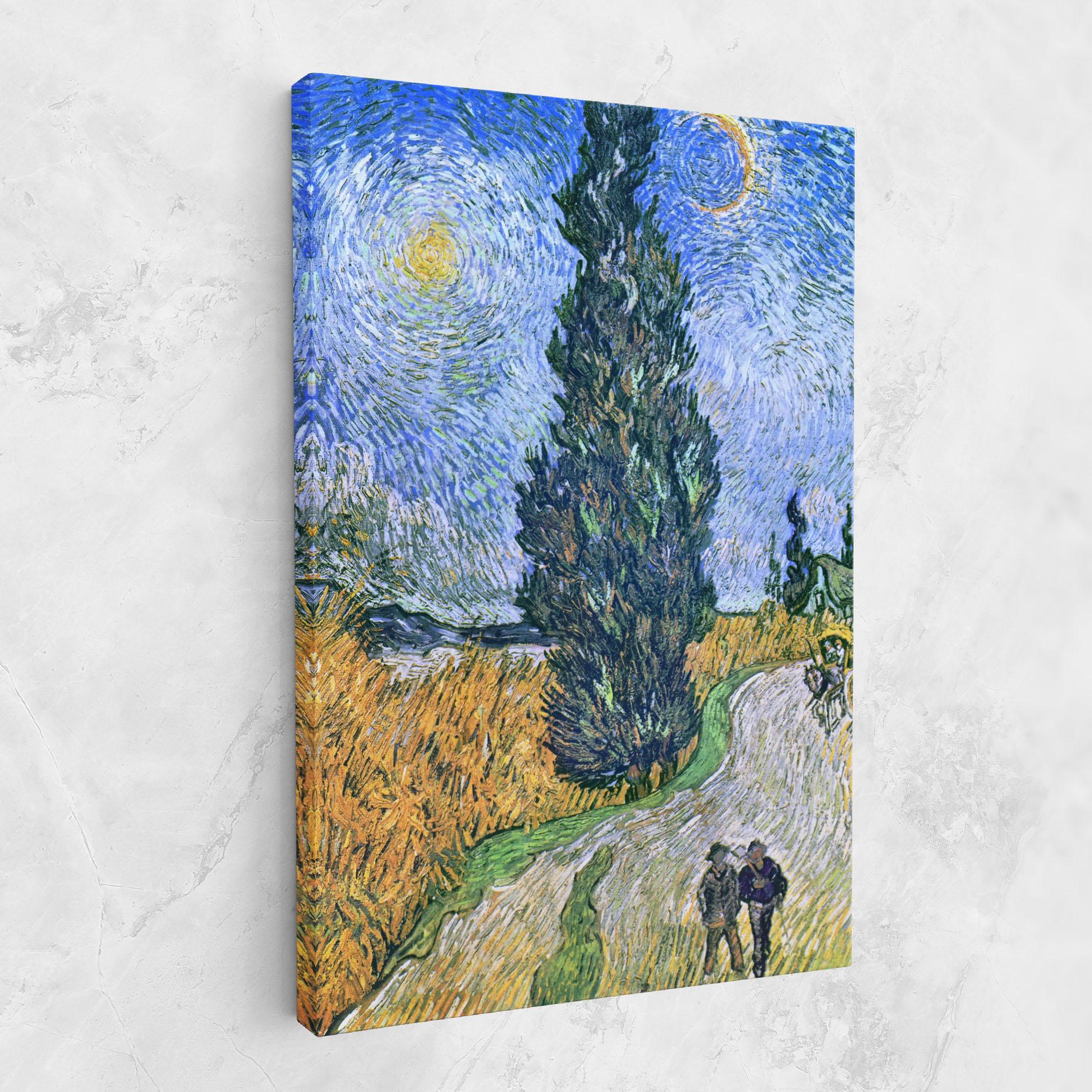 Obraz na Płótnie Road With Cypress mockup 1