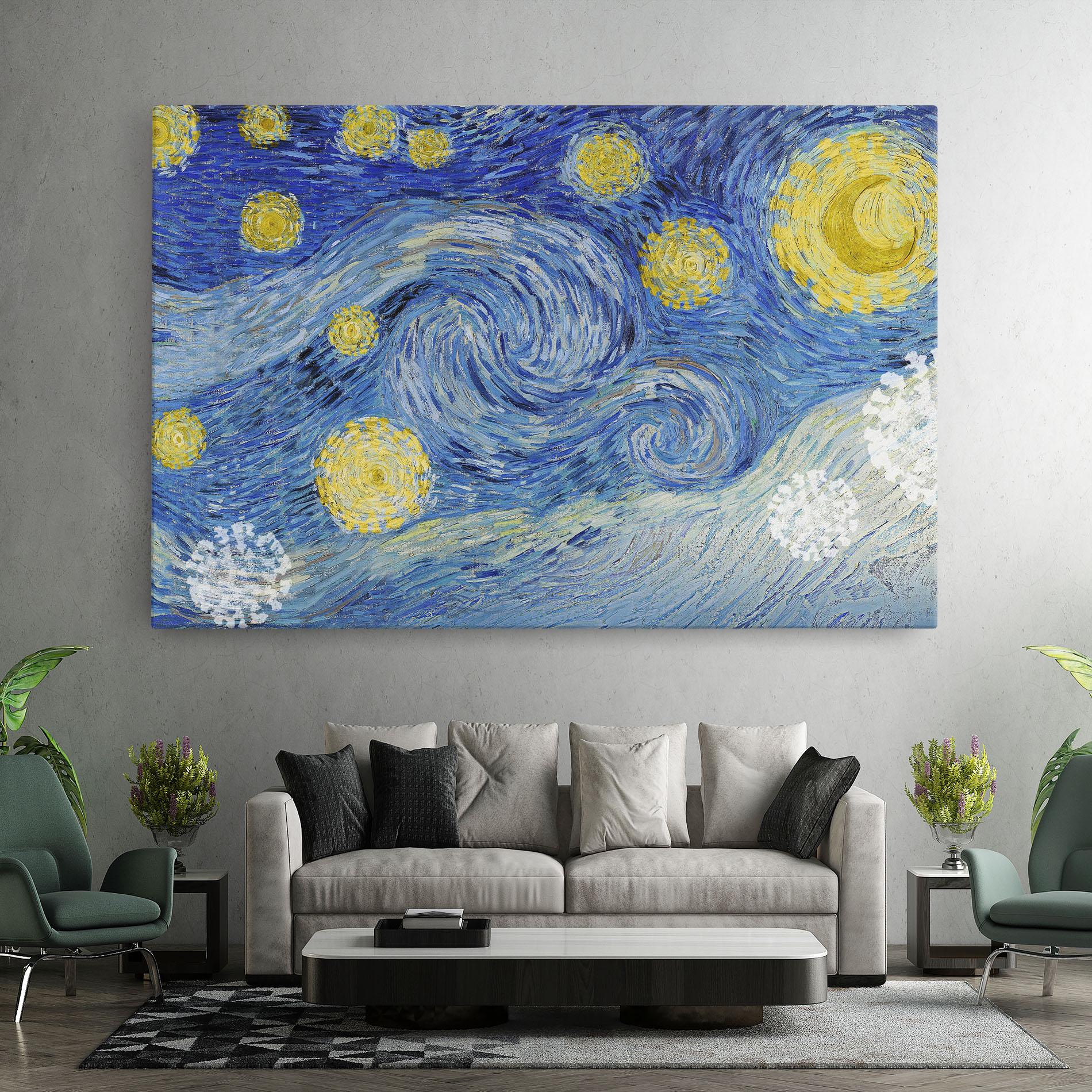 Obraz na Płótnie Van Gogh Starry Night mockup 7