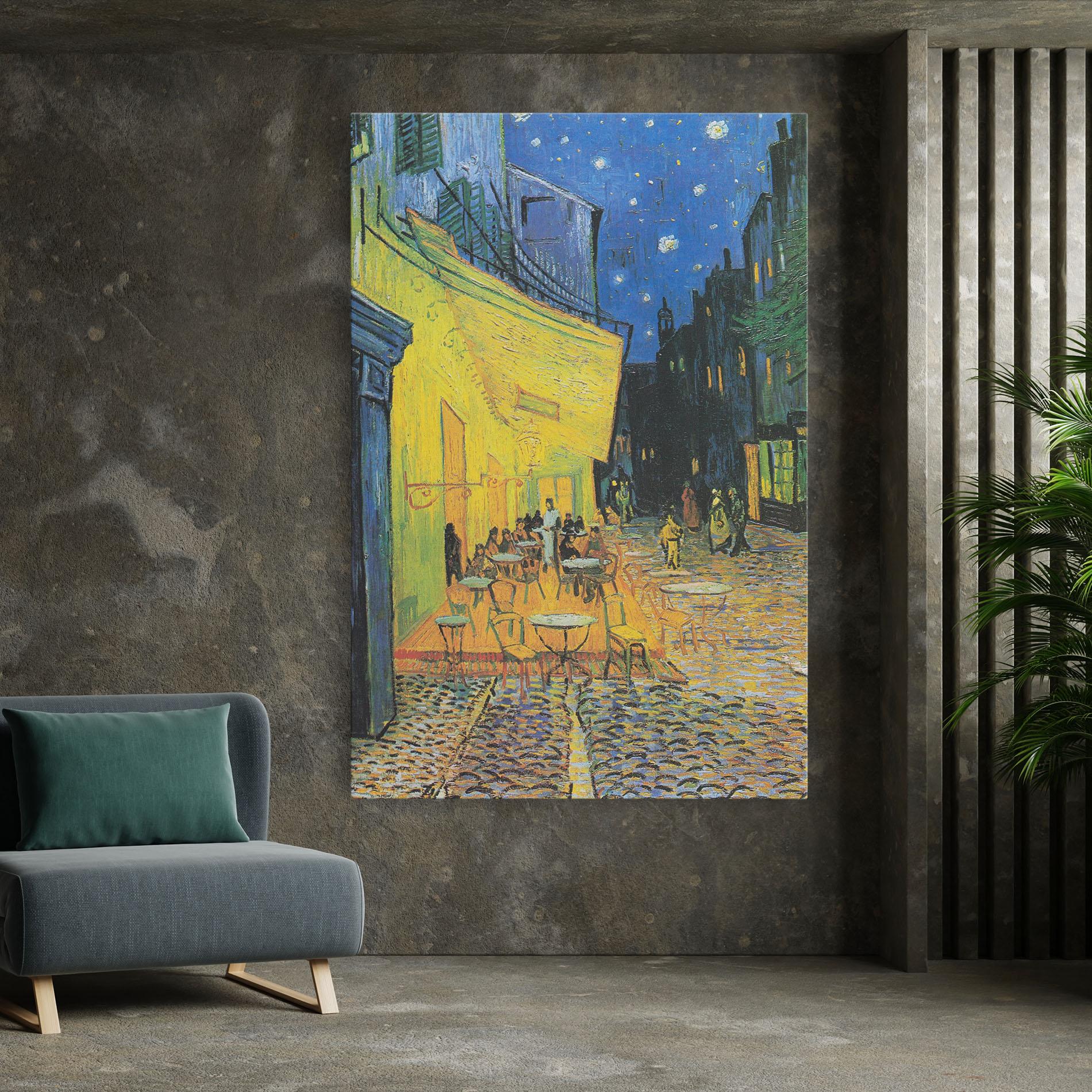 Obraz na Płótnie Cafe Terrace At Night mockup 7