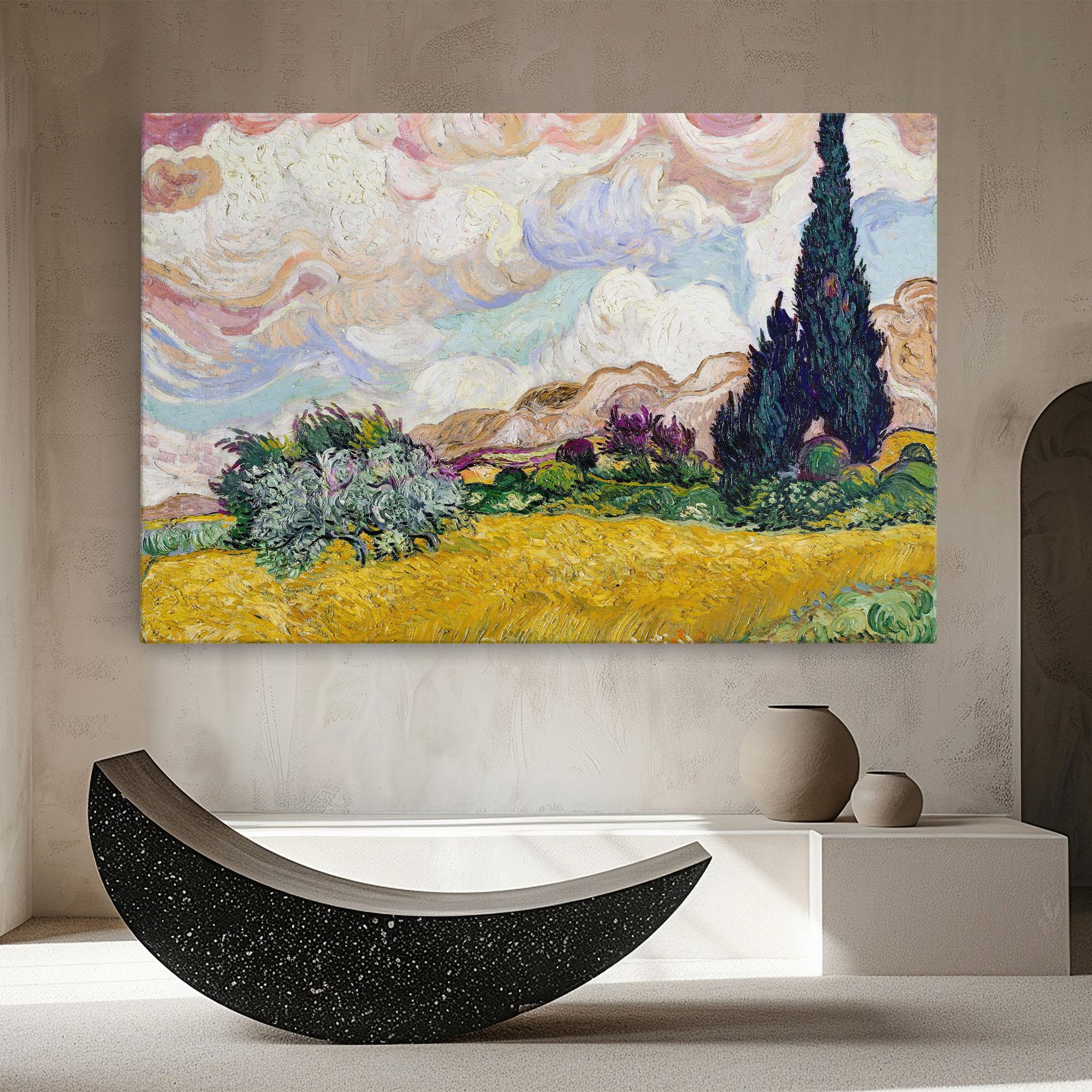 Obraz na Płótnie Pastel Wheat Field mockup 8