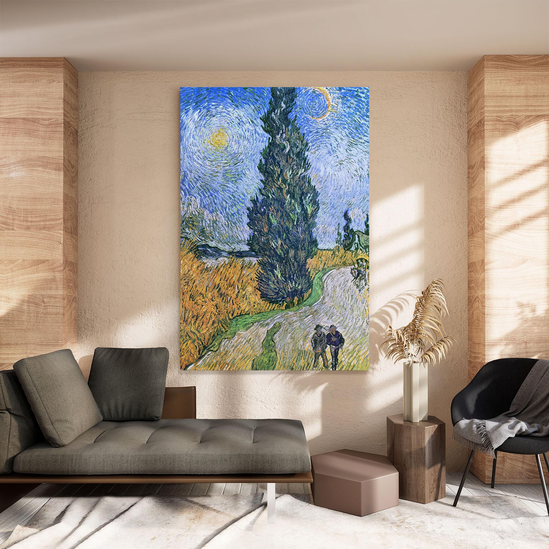 Obraz na Płótnie Road With Cypress mockup 8