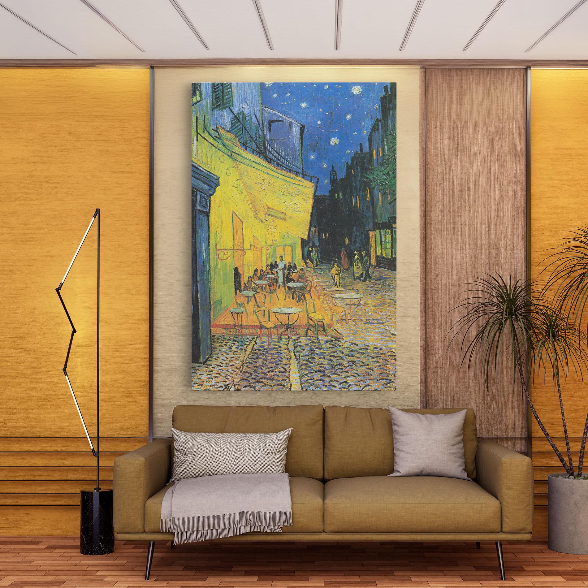 Obraz na Płótnie Cafe Terrace At Night mockup 9