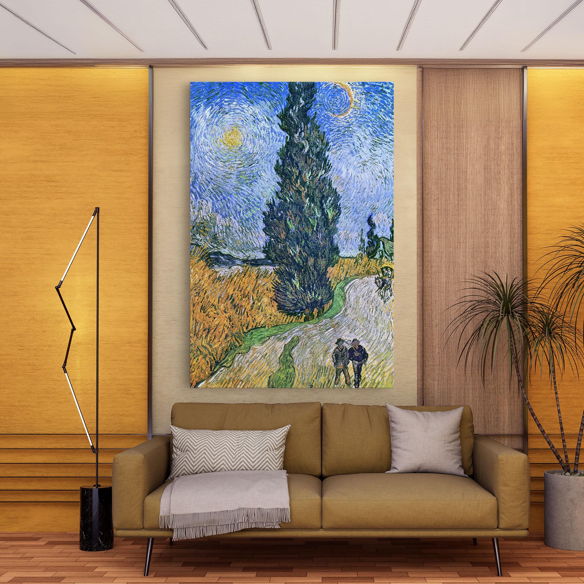 Obraz na Płótnie Road With Cypress mockup 9