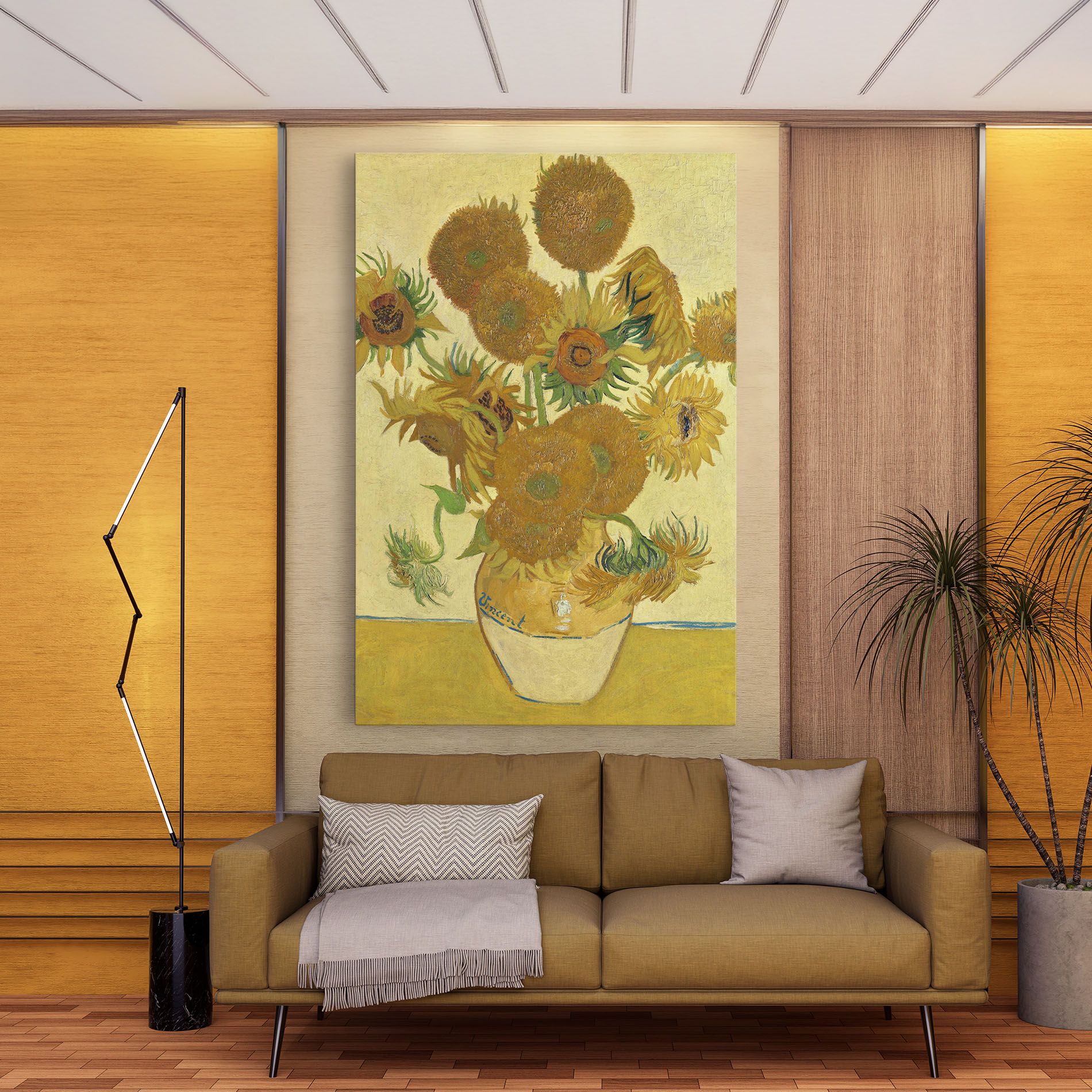 Sunflowers Vase Art mockup 9