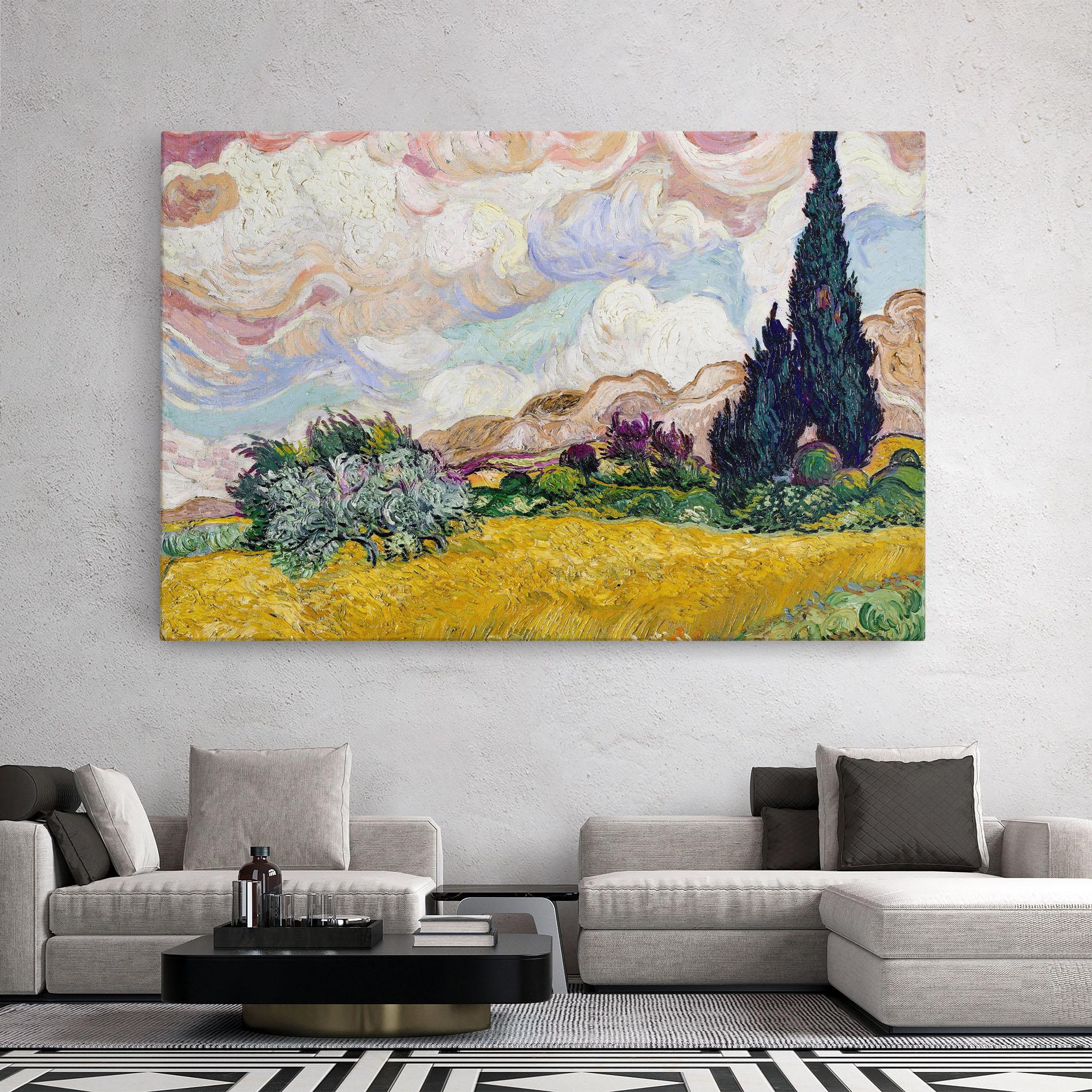 Obraz na Płótnie Pastel Wheat Field mockup 2