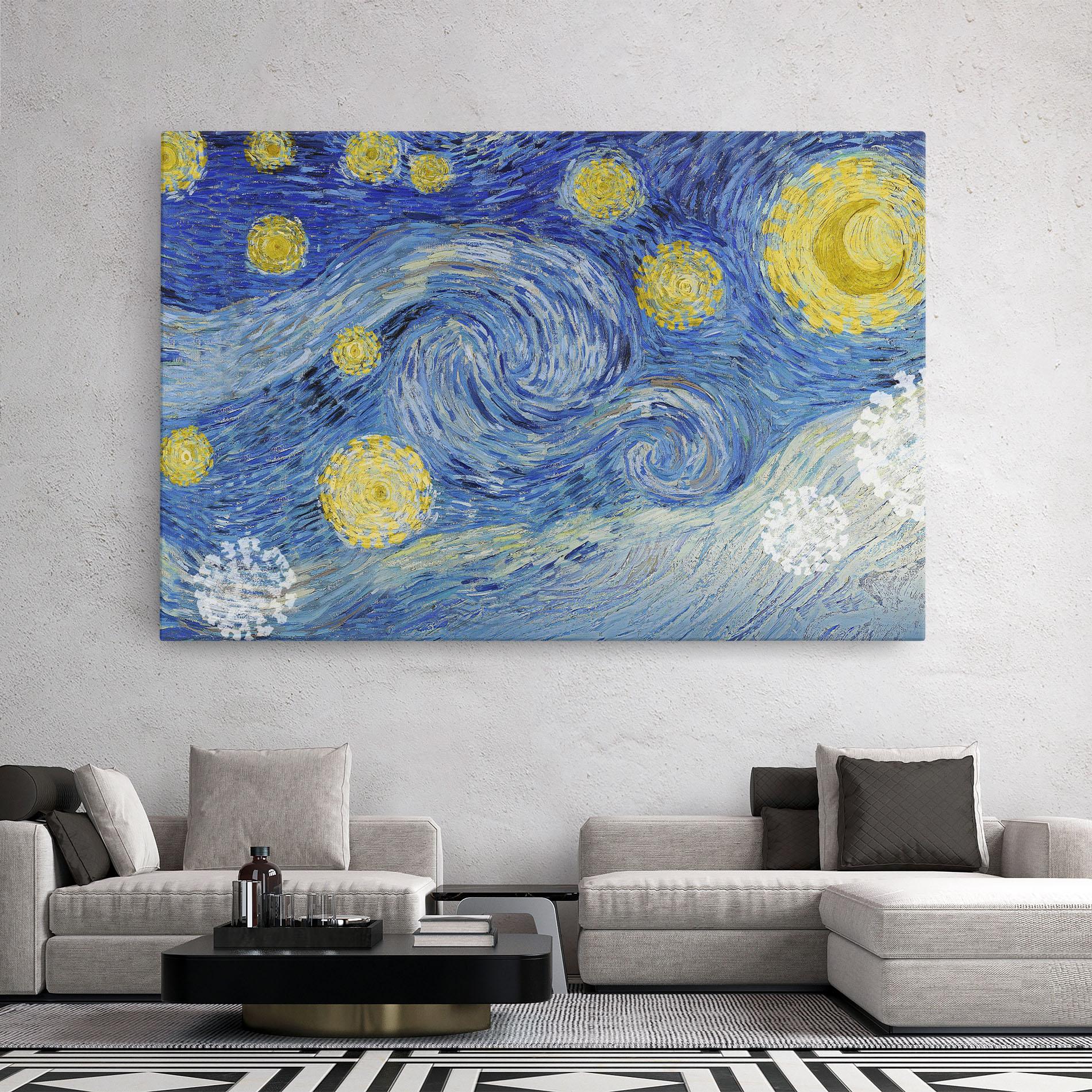 Obraz na Płótnie Van Gogh Starry Night mockup 2