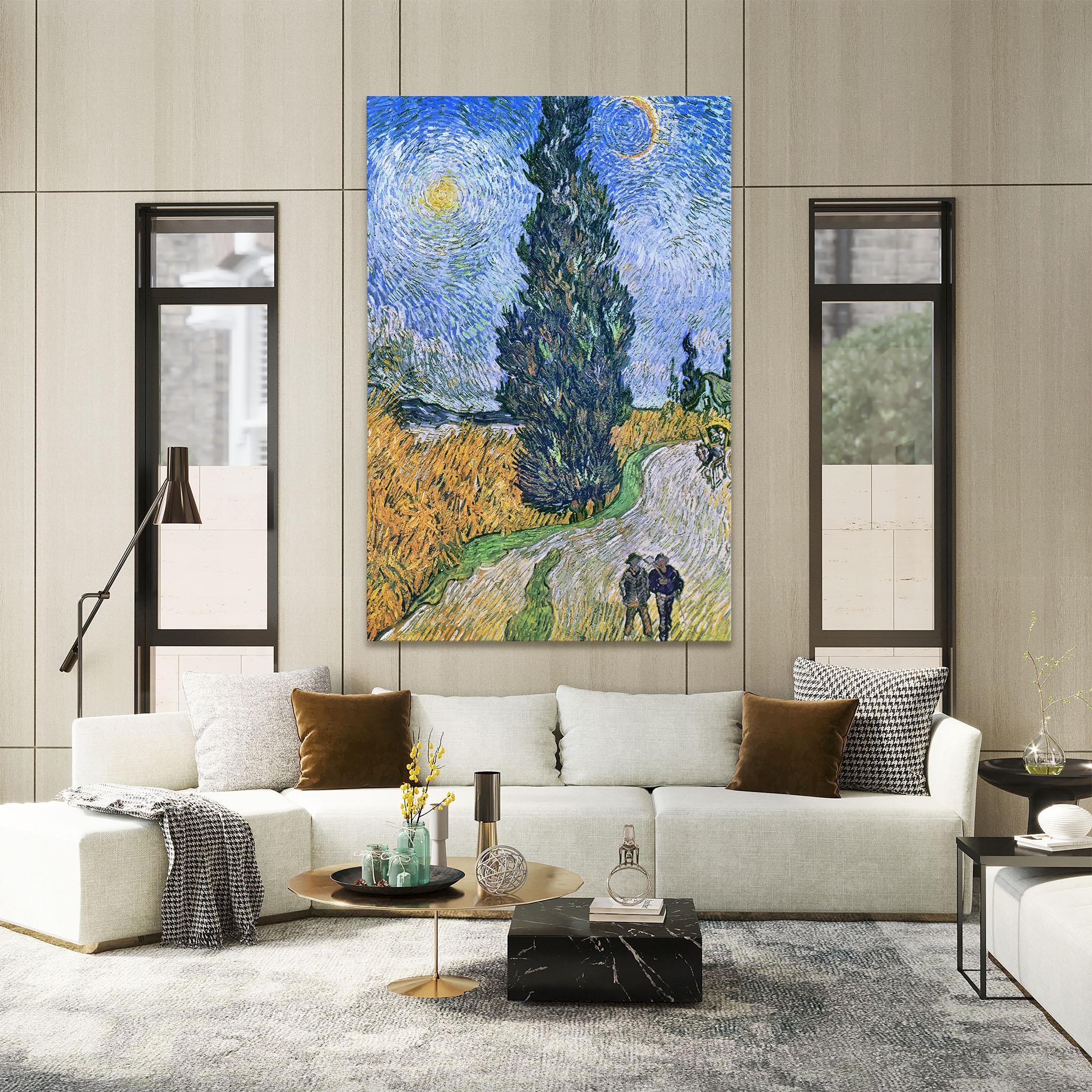 Obraz na Płótnie Road With Cypress mockup 2