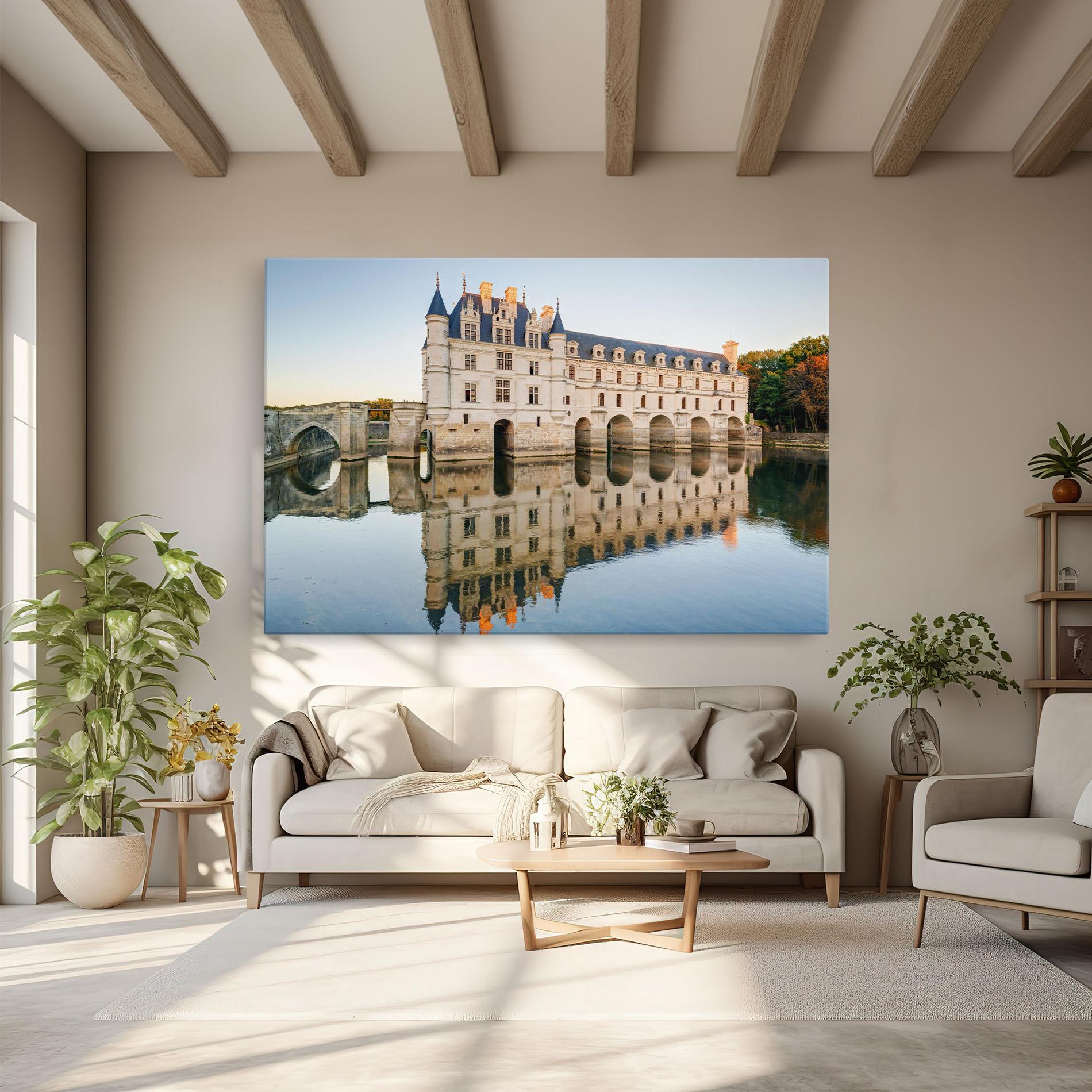 Obraz na Płótnie Chateau Chenonceau Castle mockup 6