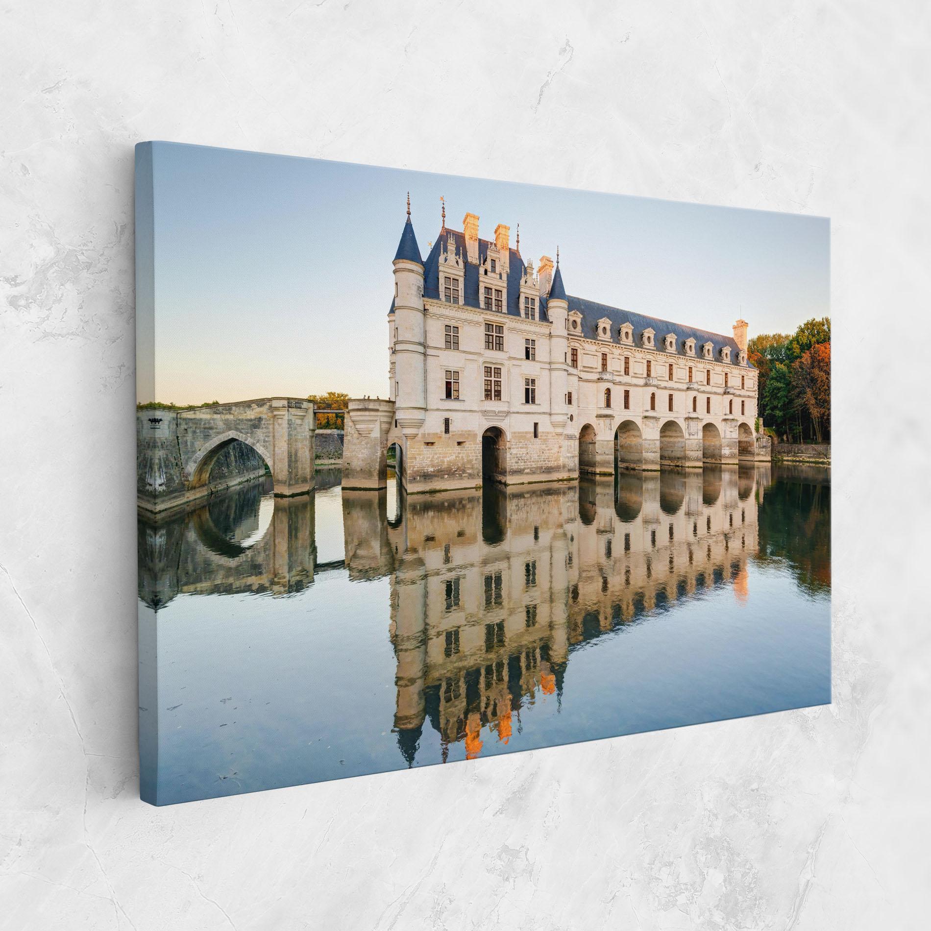Obraz na Płótnie Chateau Chenonceau Castle mockup 1