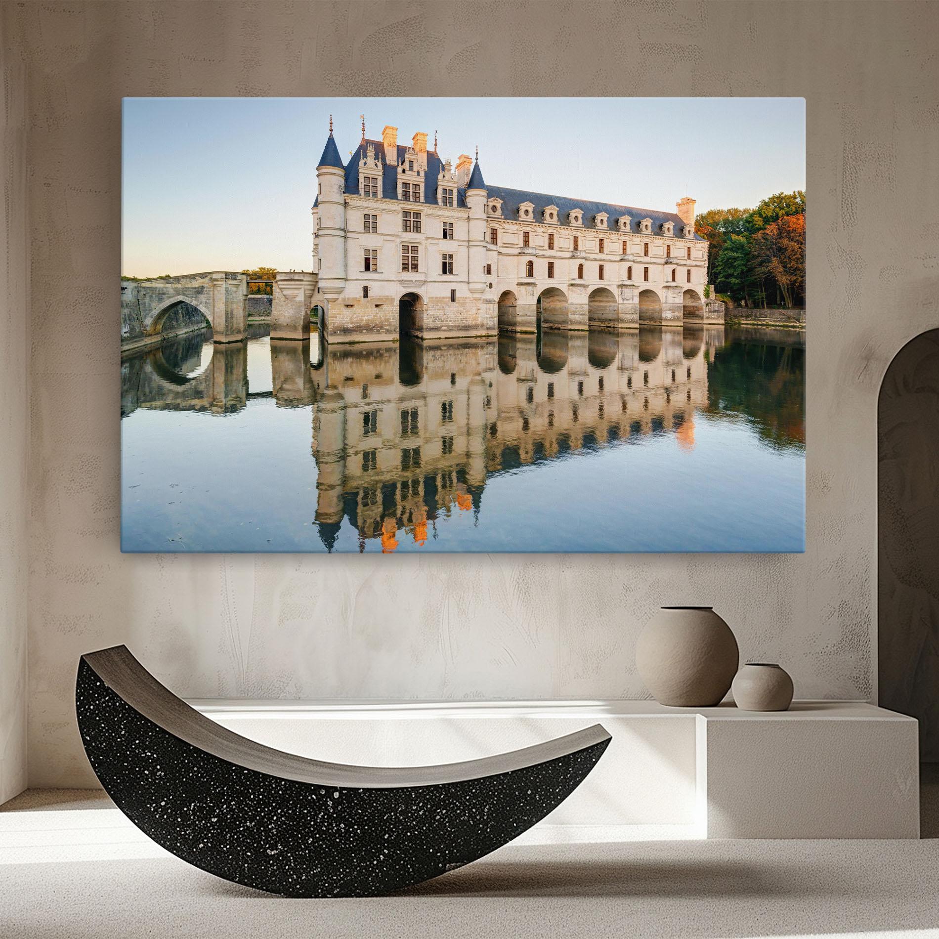 Obraz na Płótnie Chateau Chenonceau Castle mockup 8