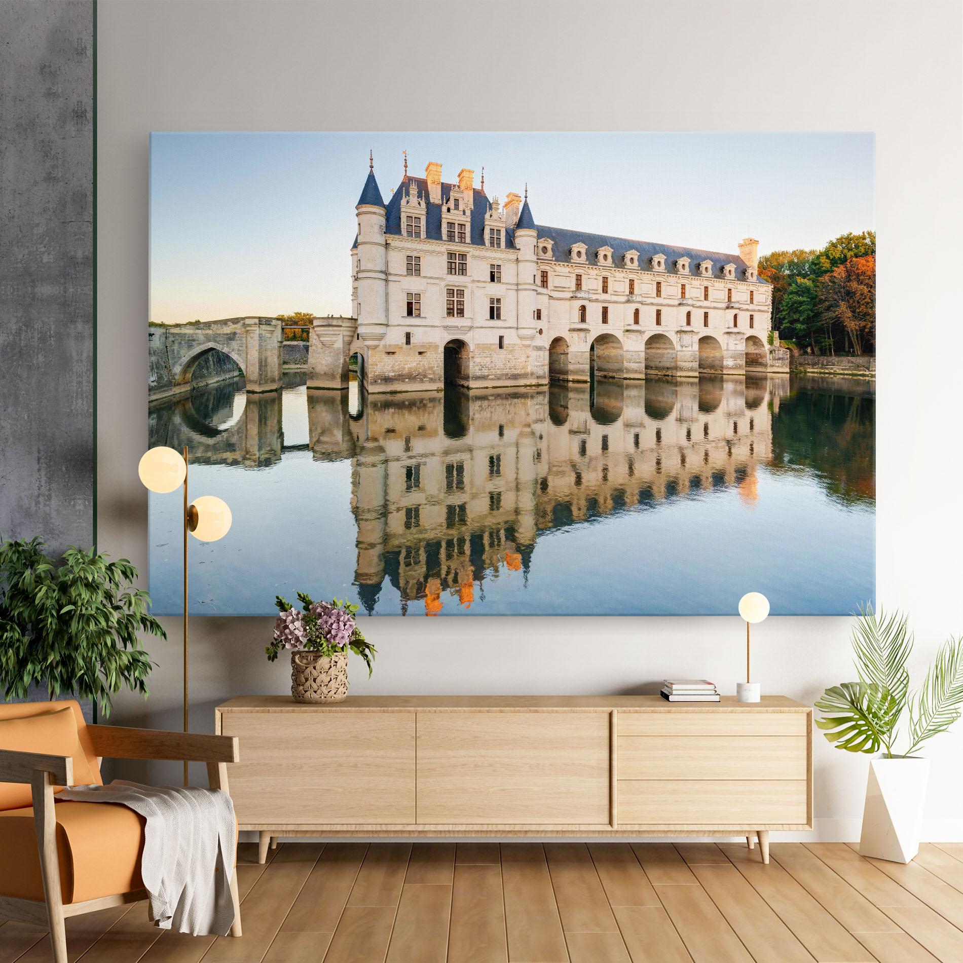 Obraz na Płótnie Chateau Chenonceau Castle mockup 9