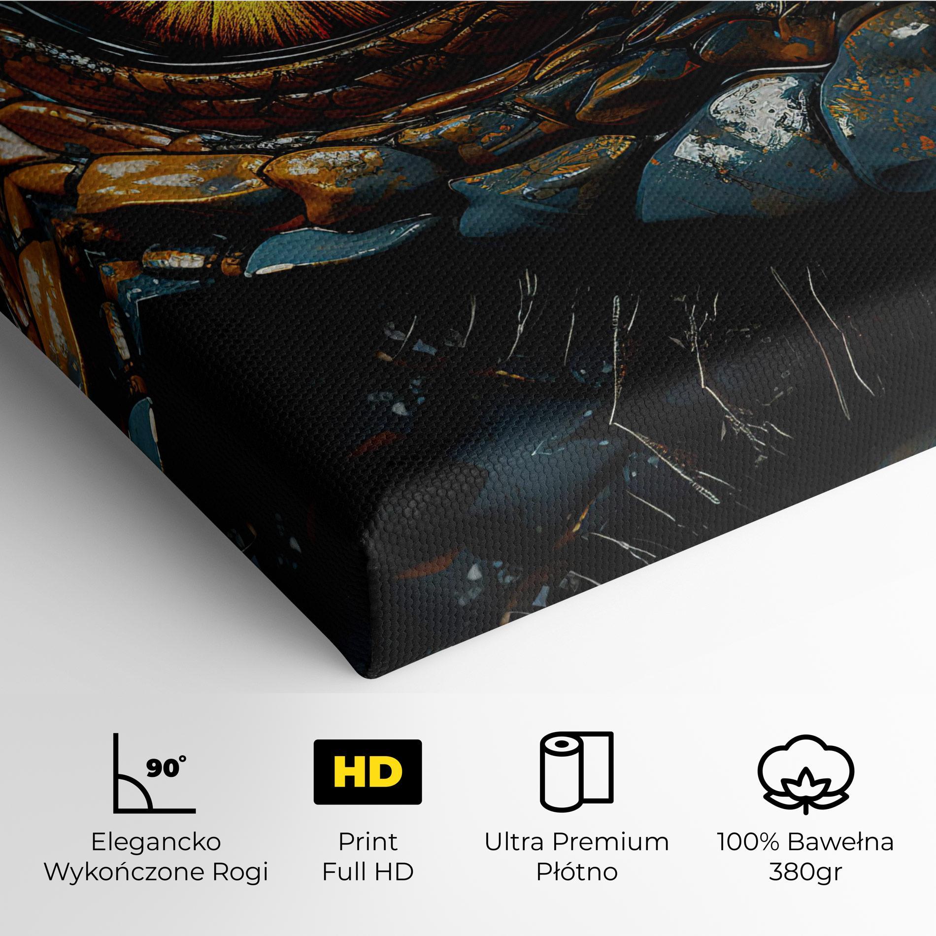 Obraz na Płótnie Yellow Dragon Eye mockup 4