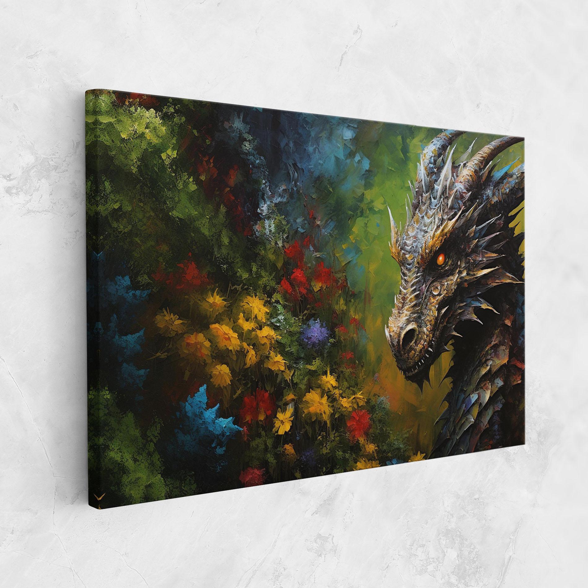 Obraz na Płótnie Dragon In Nature mockup 1