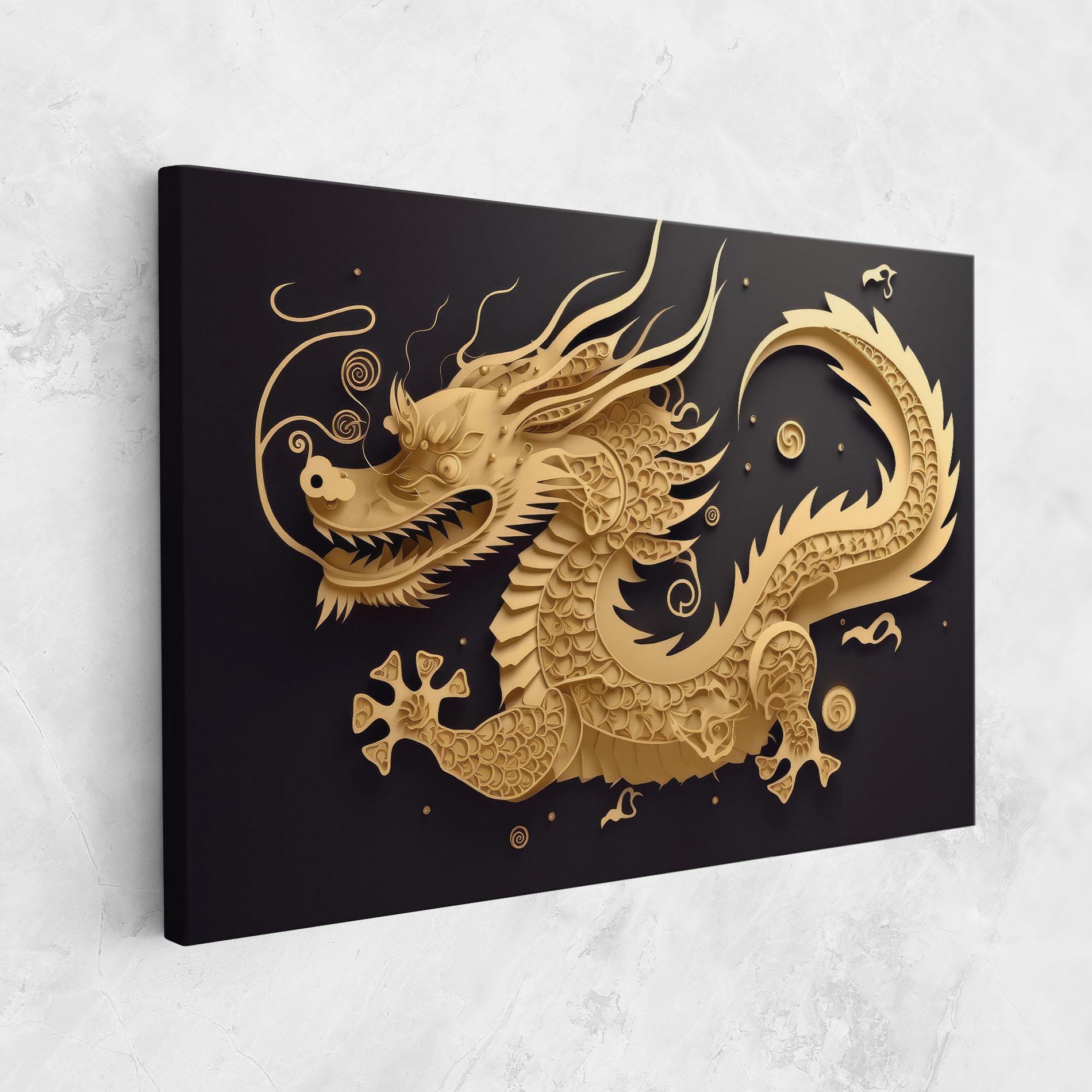 Obraz na Płótnie Dragon Zodiac Sign mockup 1