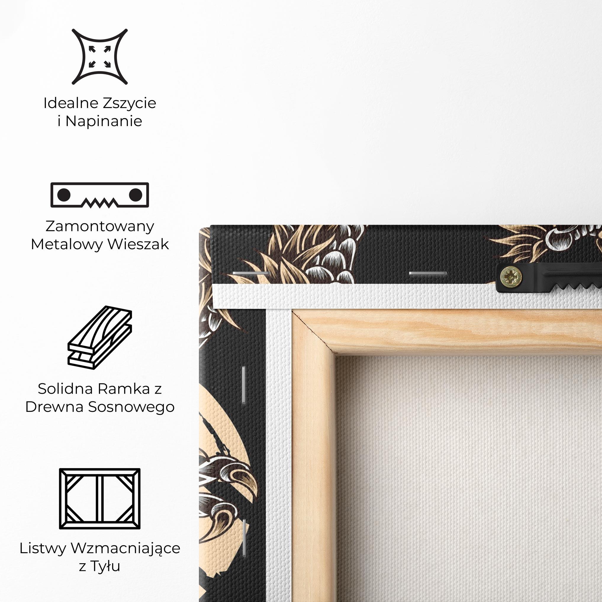 Obraz na Płótnie Cream Moon Dragon mockup 5