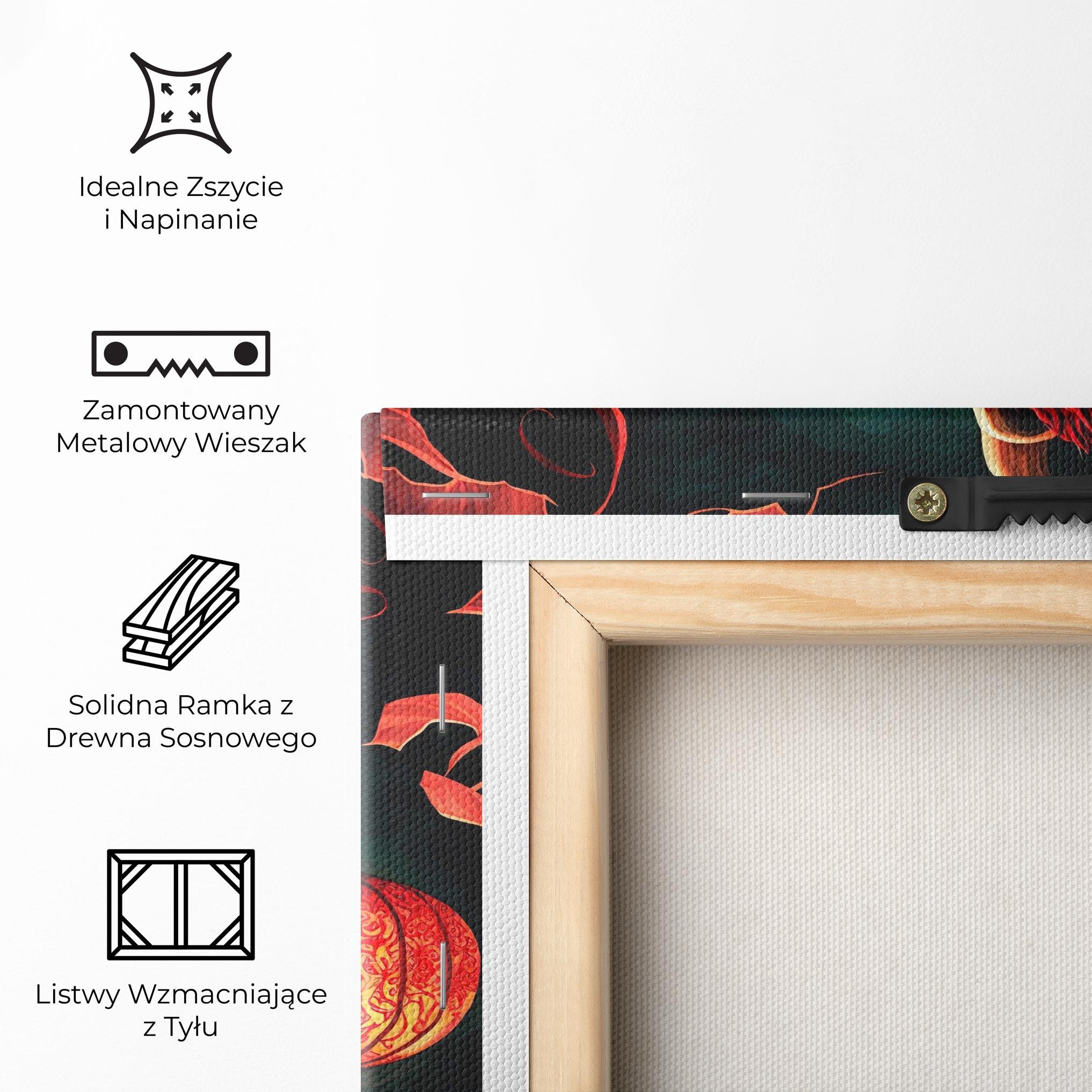 Obraz na Płótnie Red Fire Dragon mockup 5