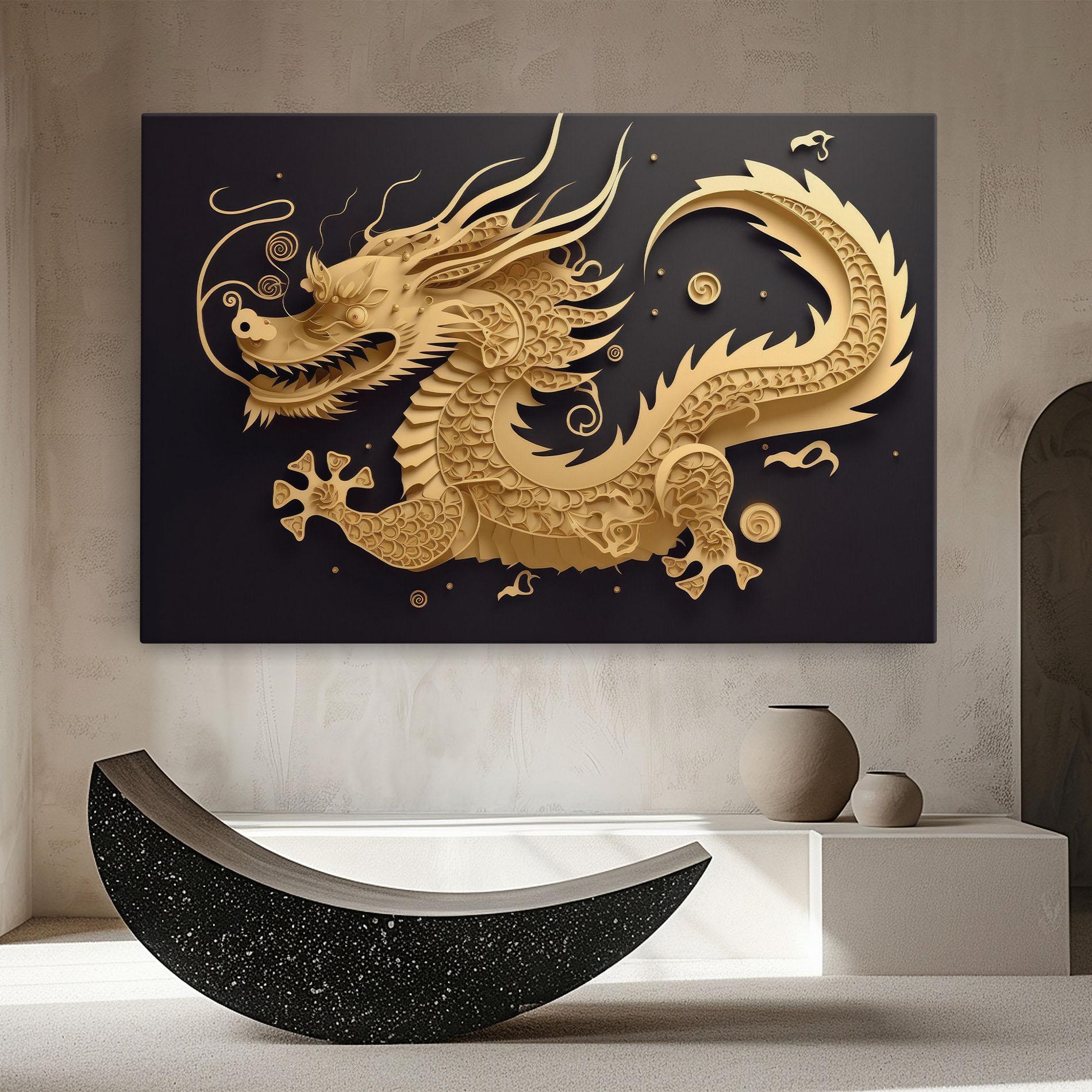Obraz na Płótnie Dragon Zodiac Sign mockup 8