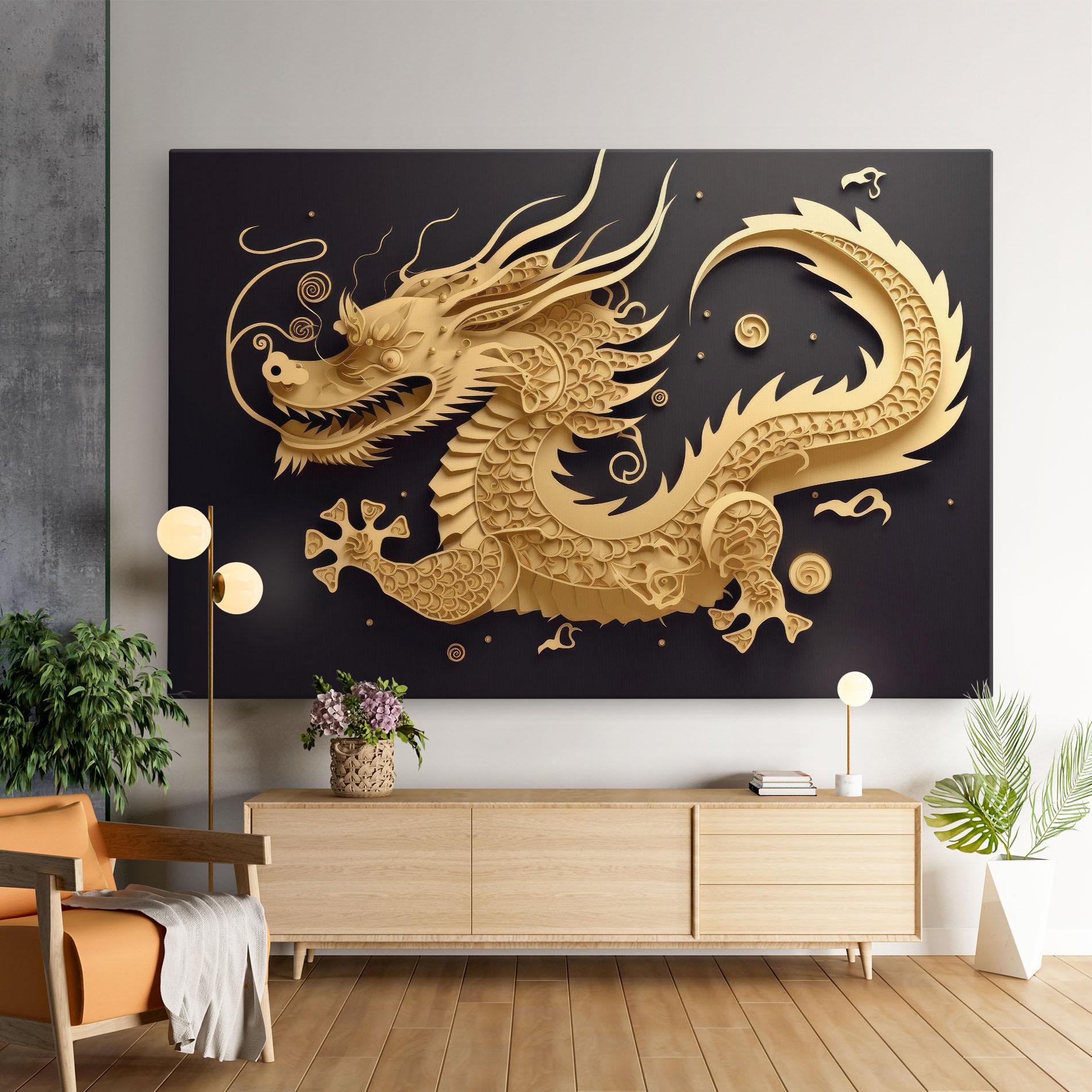 Obraz na Płótnie Dragon Zodiac Sign mockup 9