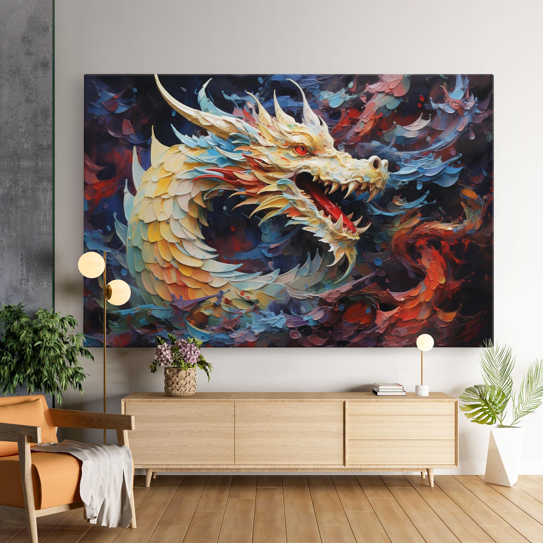 Obraz na Płótnie Fantasy Dragon Art mockup 9