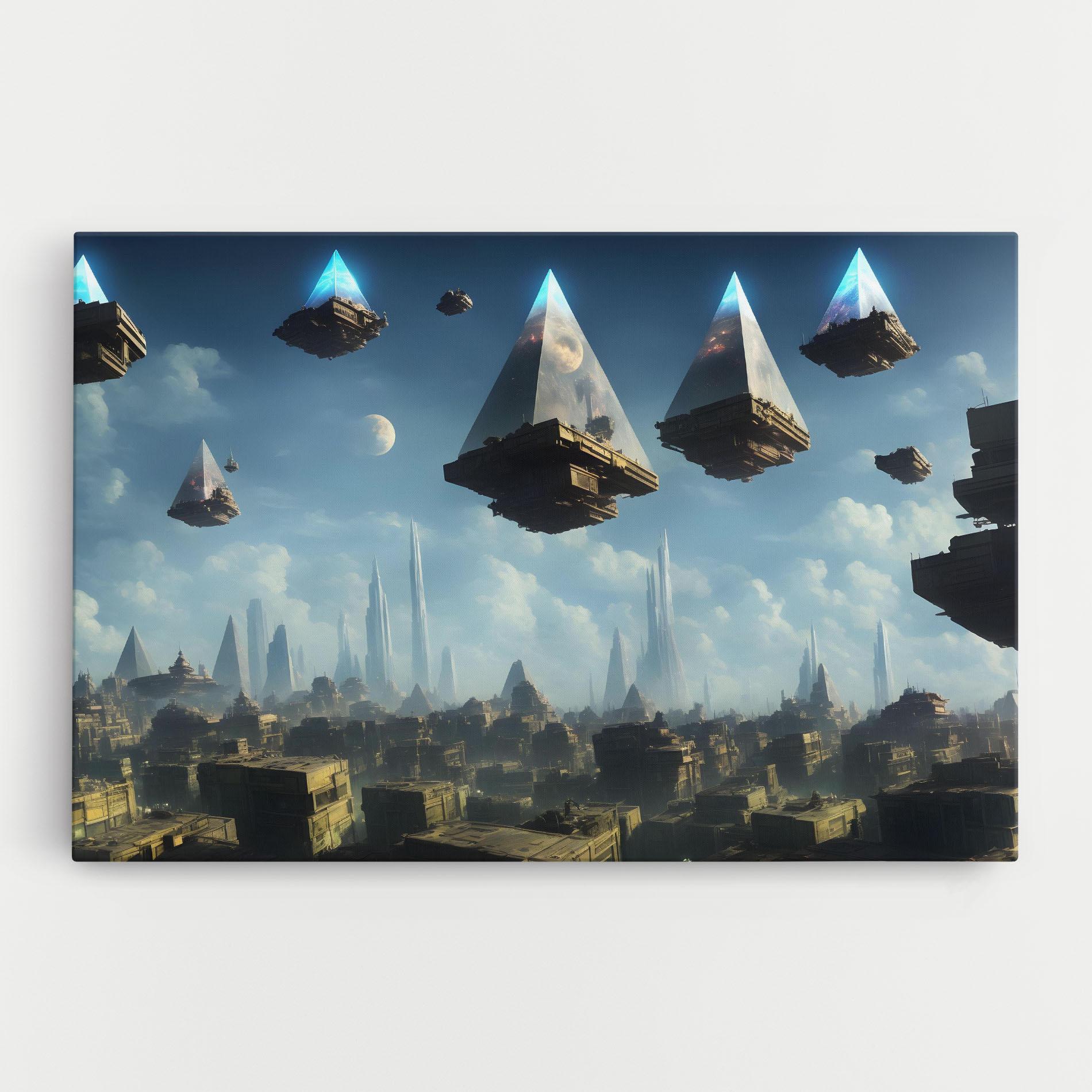 Obraz na Płótnie Flying Piramids mockup 0