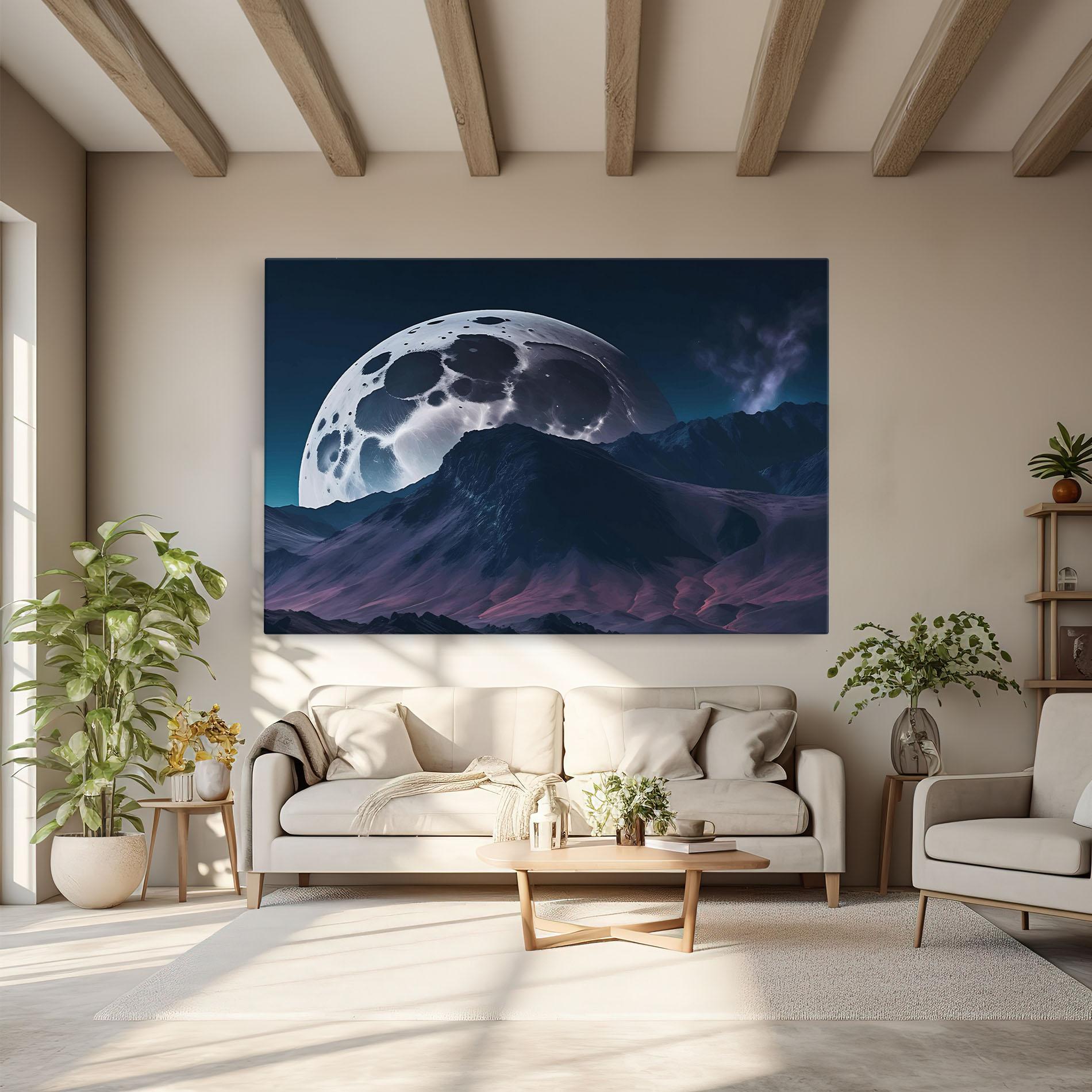 Obraz na Płótnie Full Moon Smoke mockup 6