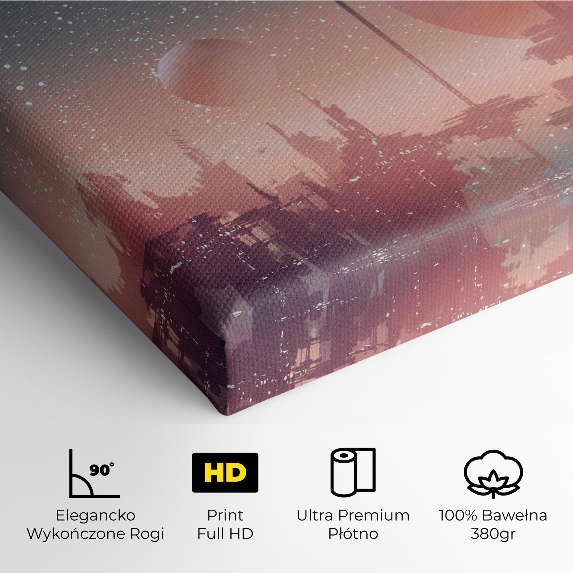 Obraz na Płótnie Futuristic Alien Buildings mockup 4