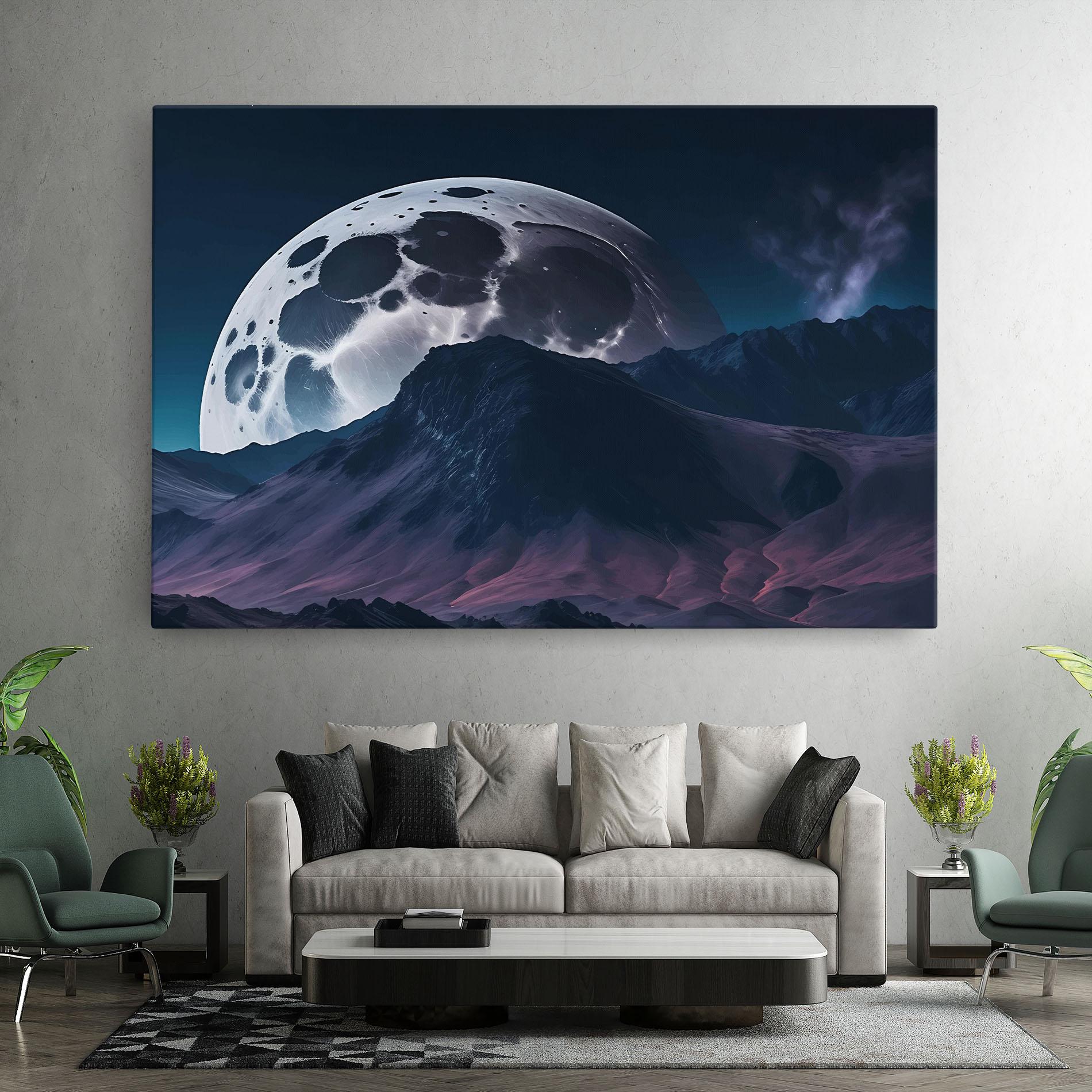 Obraz na Płótnie Full Moon Smoke mockup 7