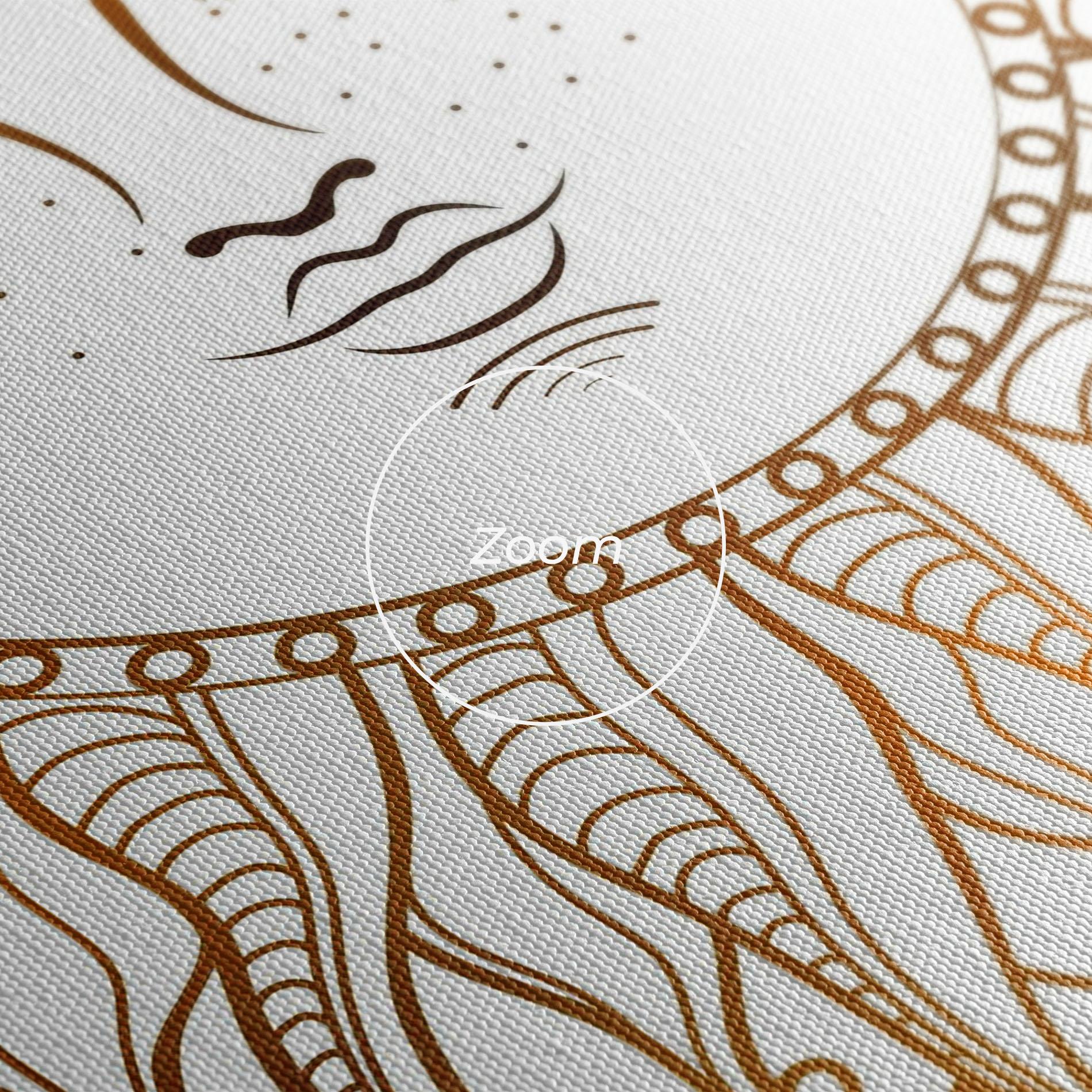 Obraz na Płótnie Gold Sun Face mockup 3