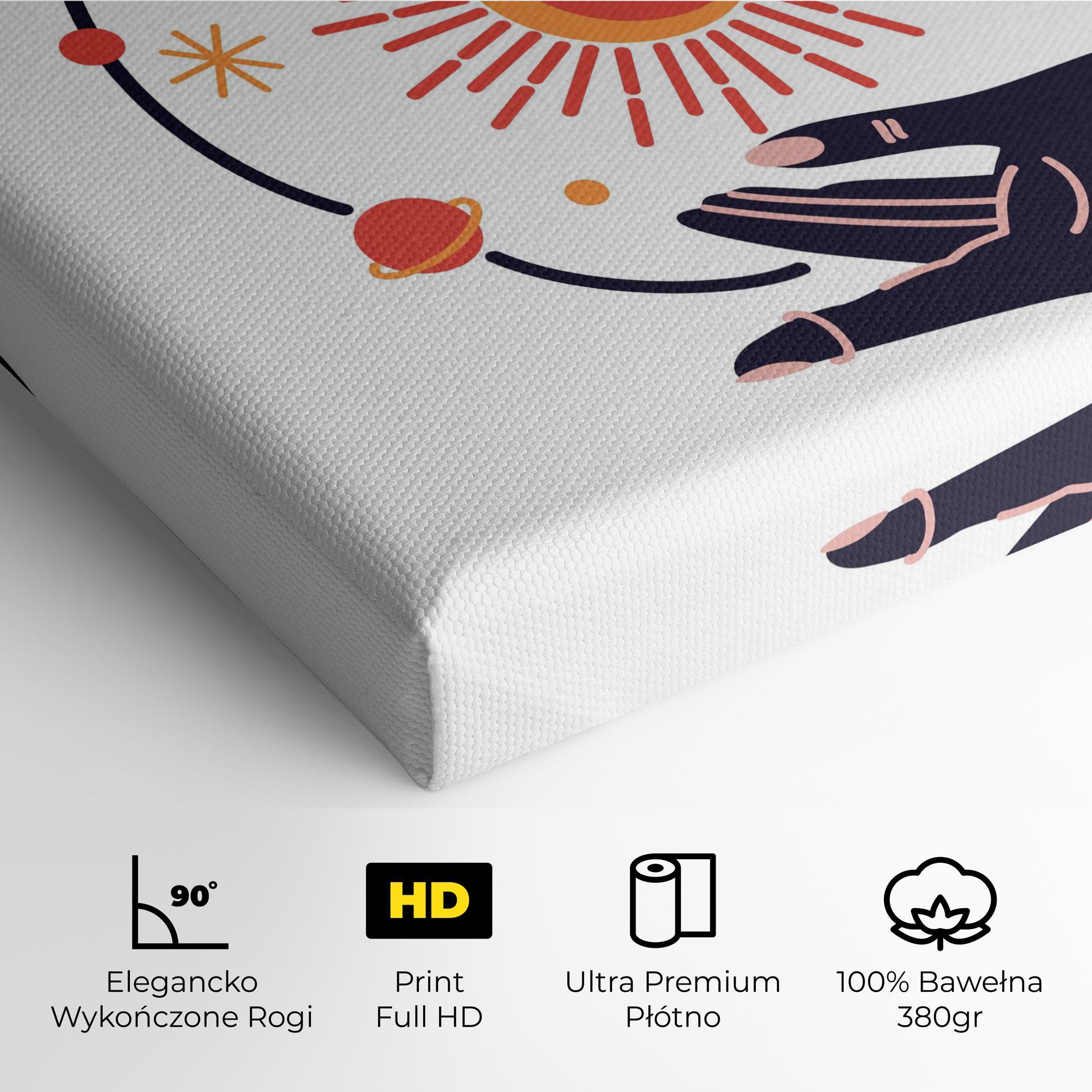 Obraz na Płótnie Purple Magic Hands mockup 4