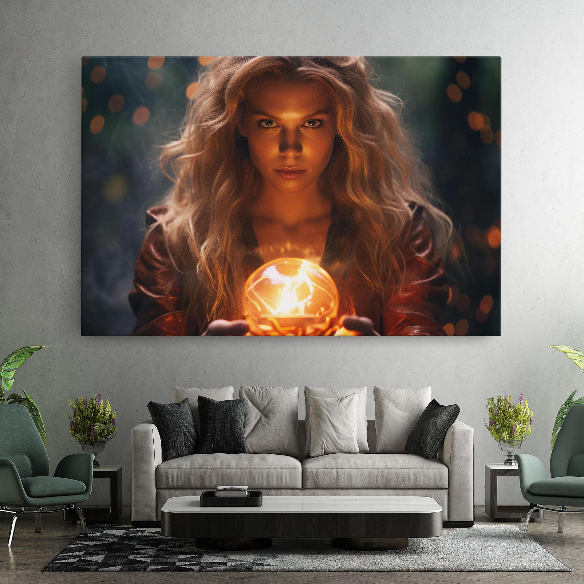 Obraz na Płótnie Beautiful Woman Witch mockup 7