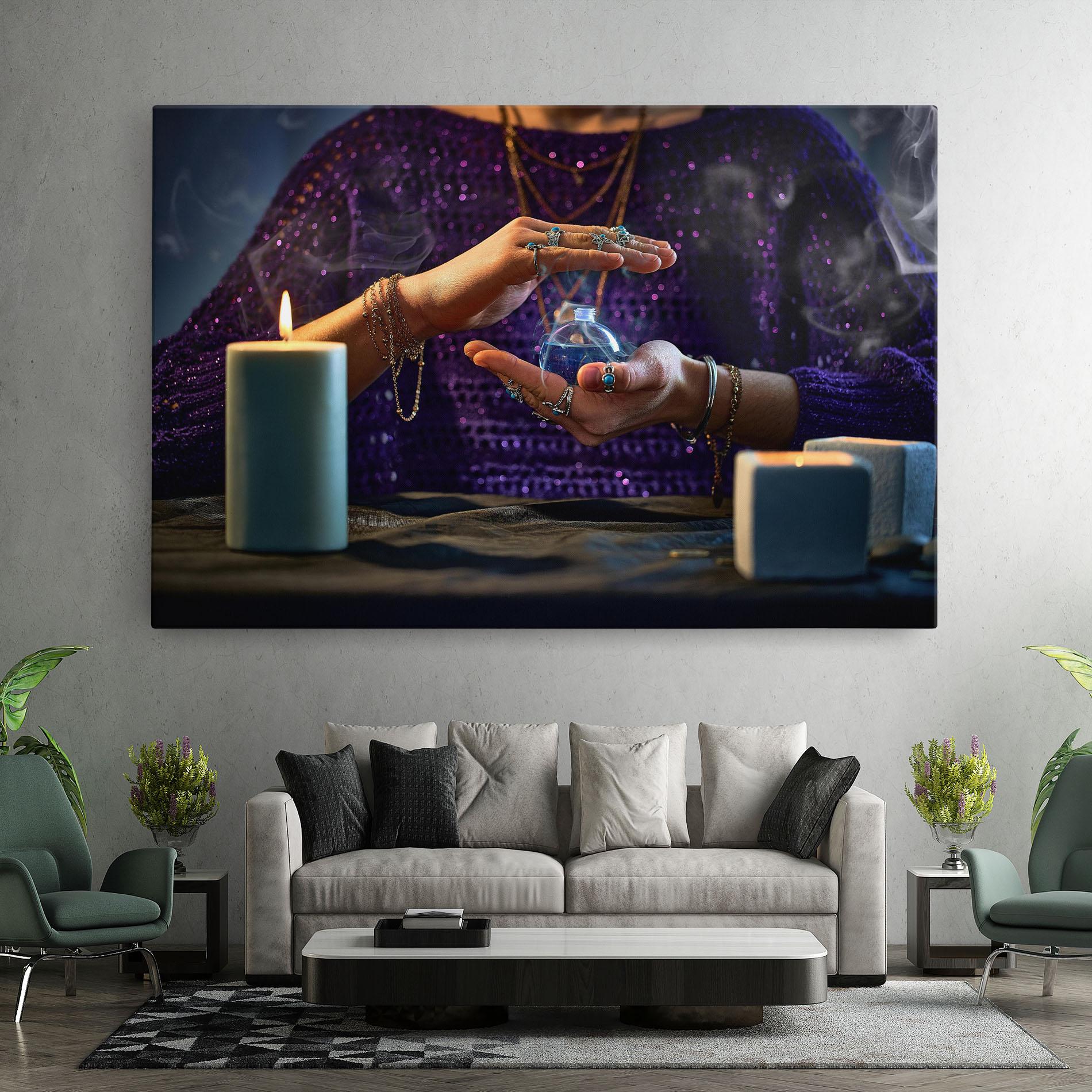 Obraz na Płótnie Witch Magic Smoke mockup 7