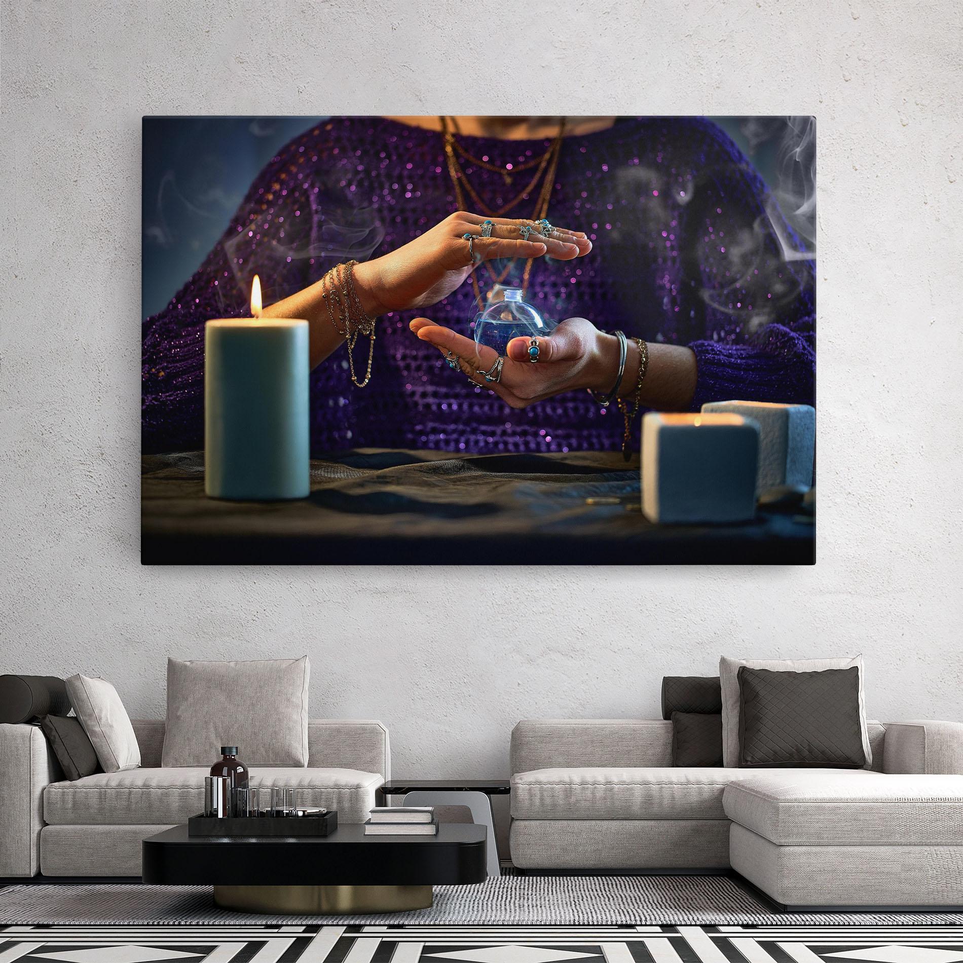 Obraz na Płótnie Witch Magic Smoke mockup 2