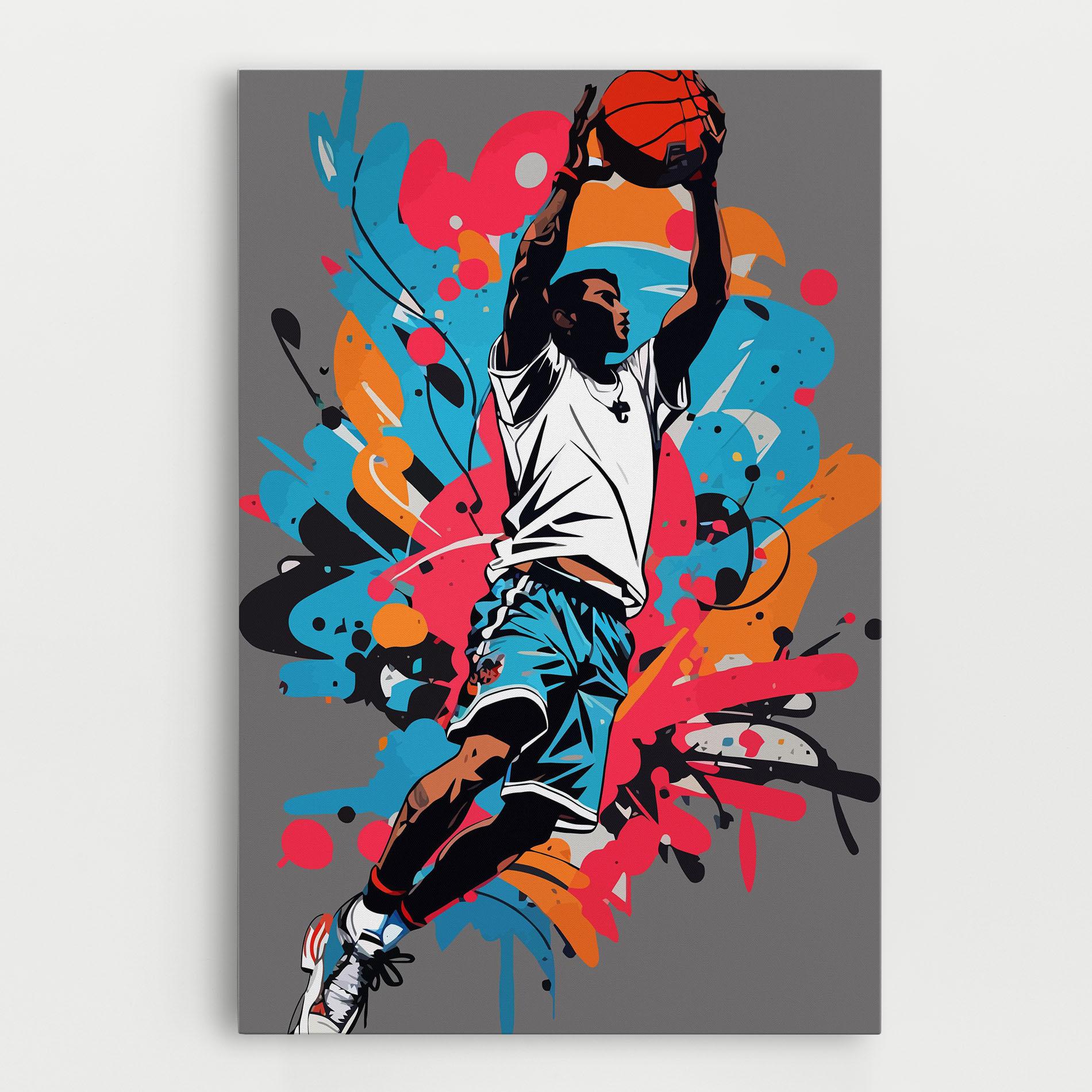 Obraz na Płótnie Blue Red Basket mockup 0