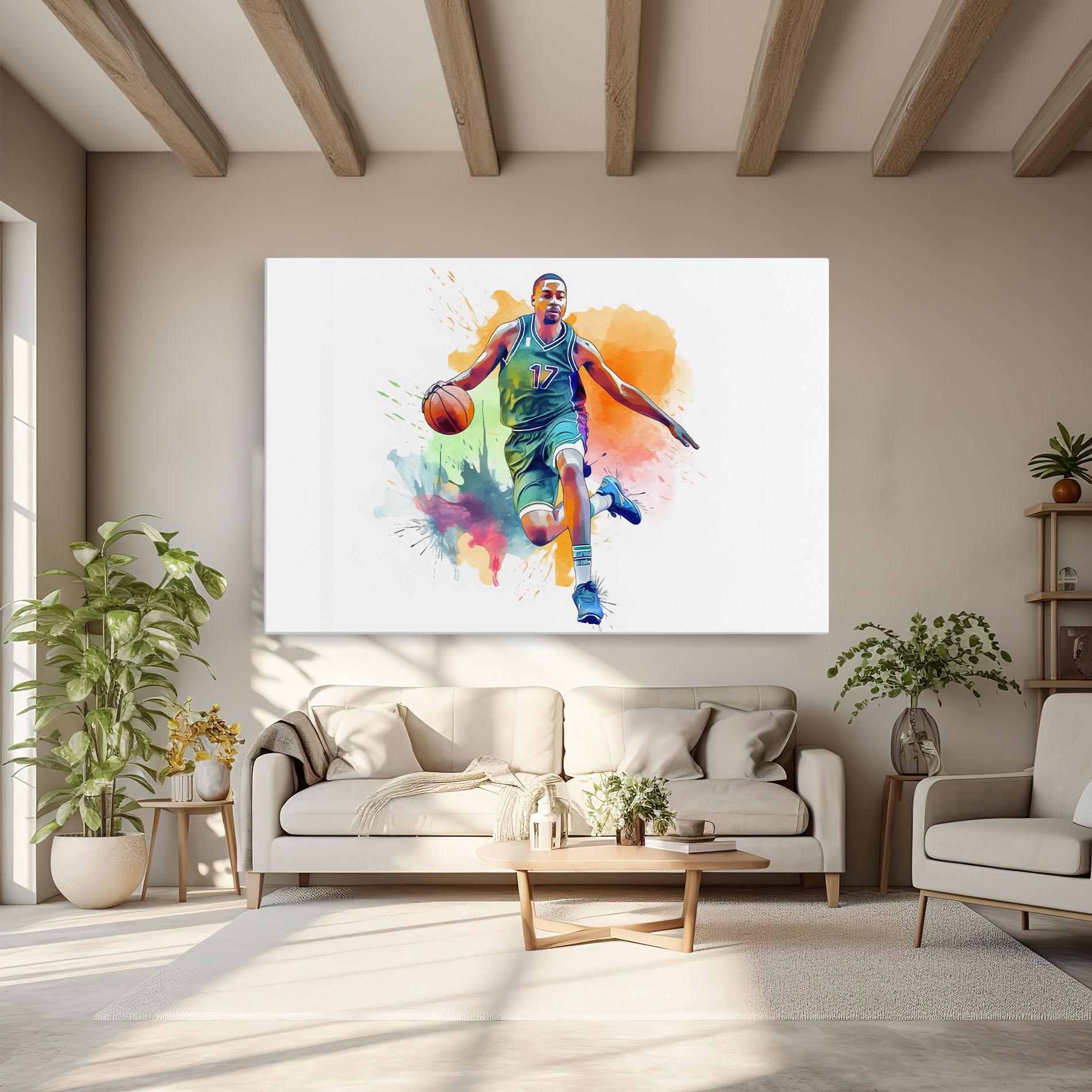 Obraz na Płótnie Playing Basket mockup 6