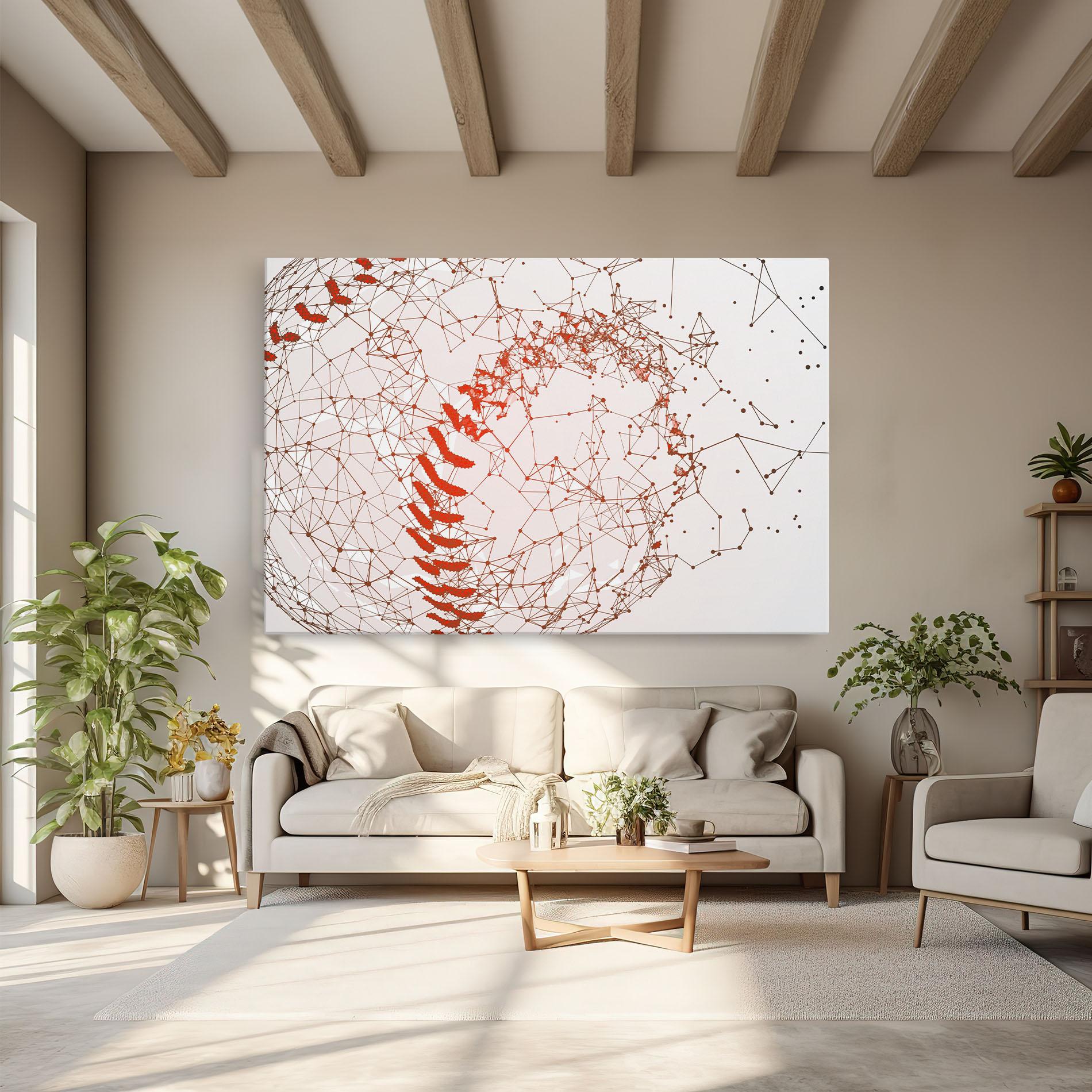 Obraz na Płótnie Baseball Line Art mockup 6