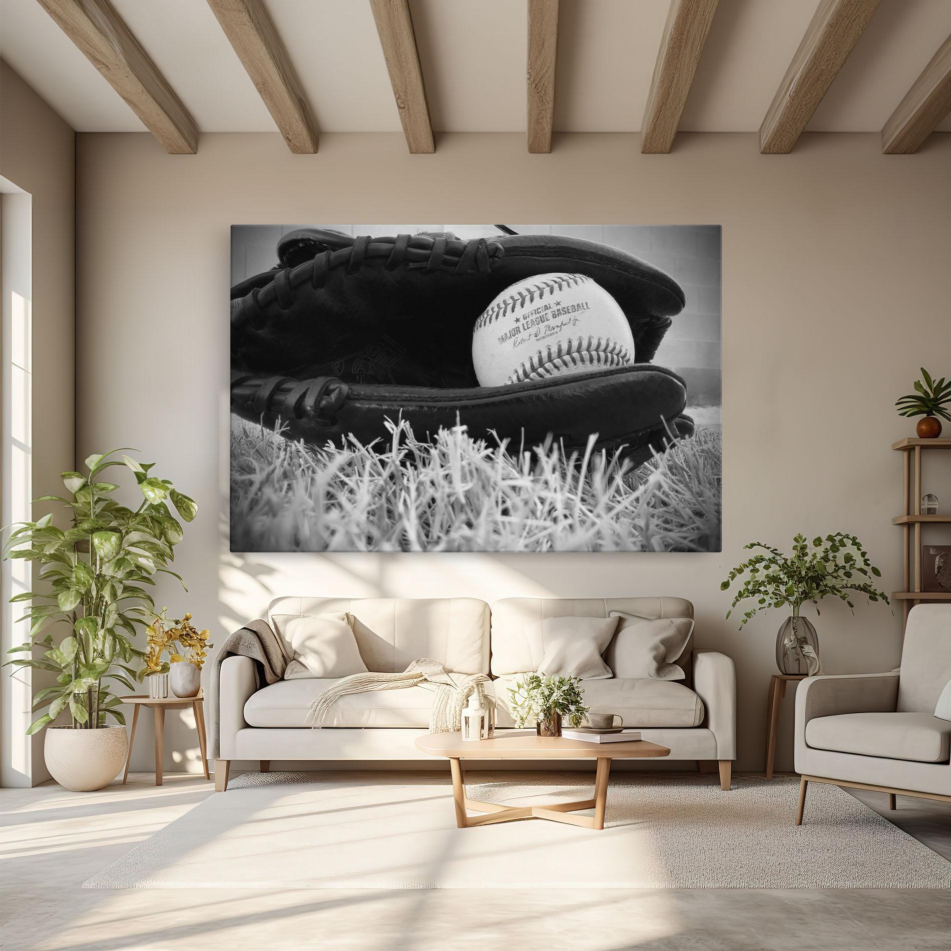 Obraz na Płótnie Black Baseball Glove mockup 6