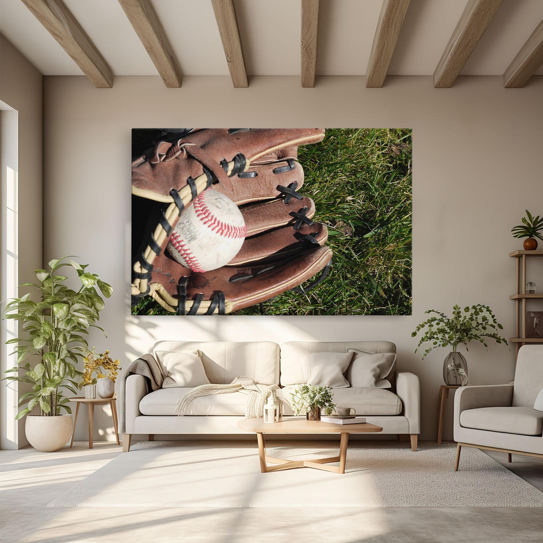 Obraz na Płótnie Brown Baseball Glove mockup 6