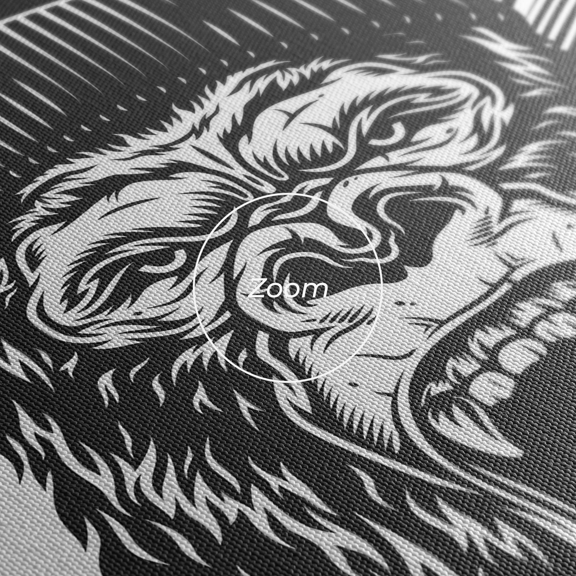 Obraz na Płótnie Baseball Gorilla mockup 3