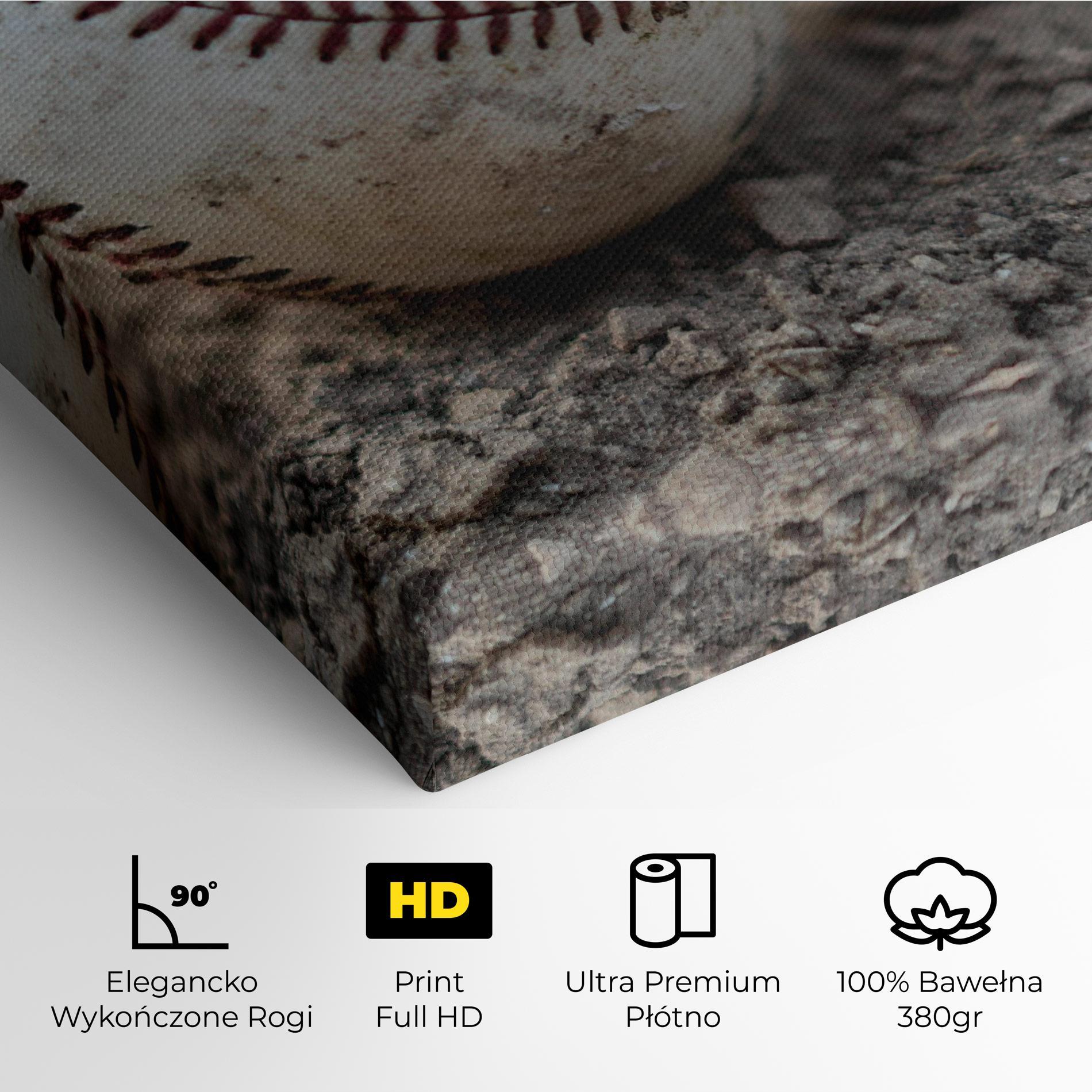 Obraz na Płótnie Dusty Baseball Ball mockup 4